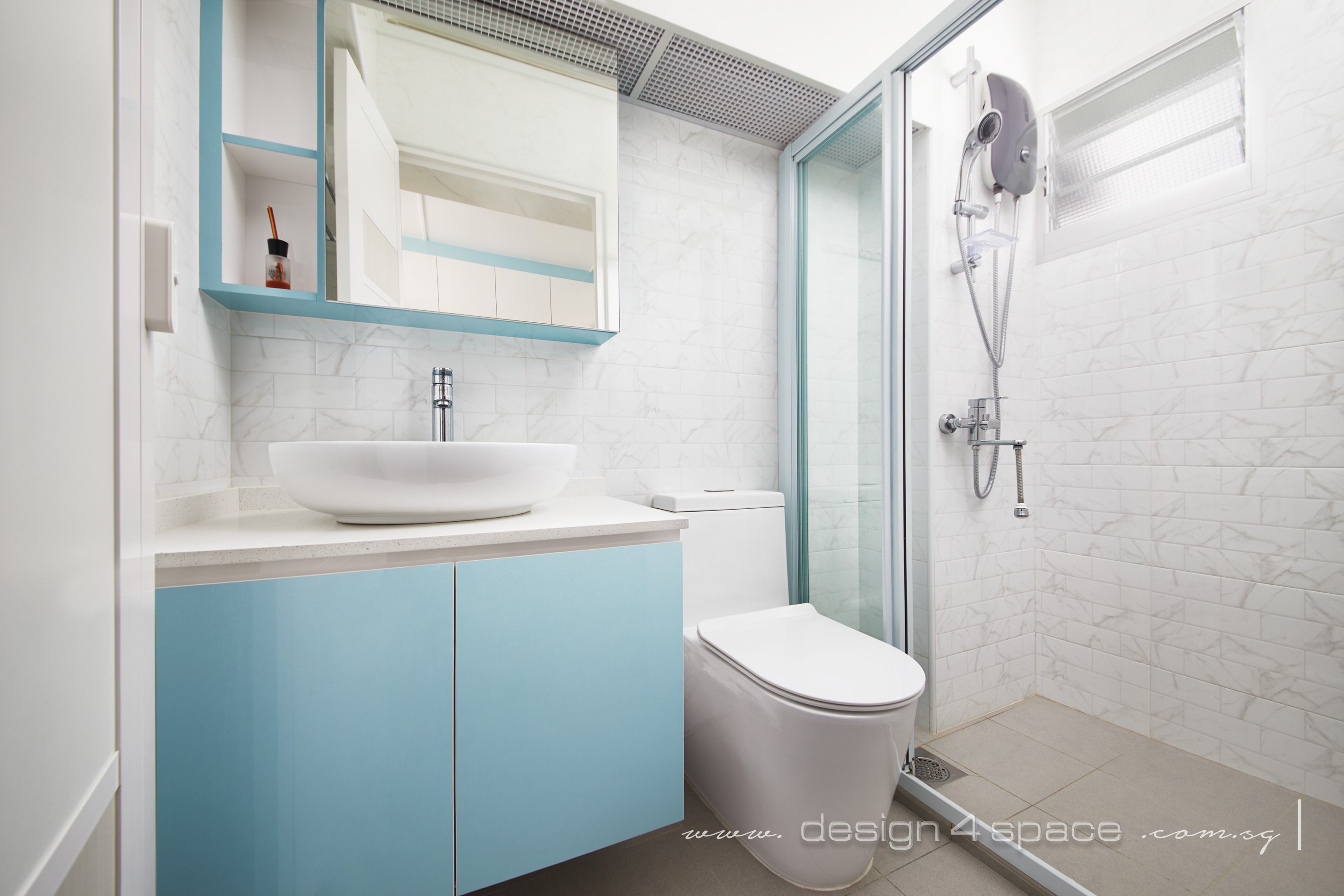 Contemporary Design - Bathroom - HDB 4 Room - Design by Design 4 Space Pte Ltd