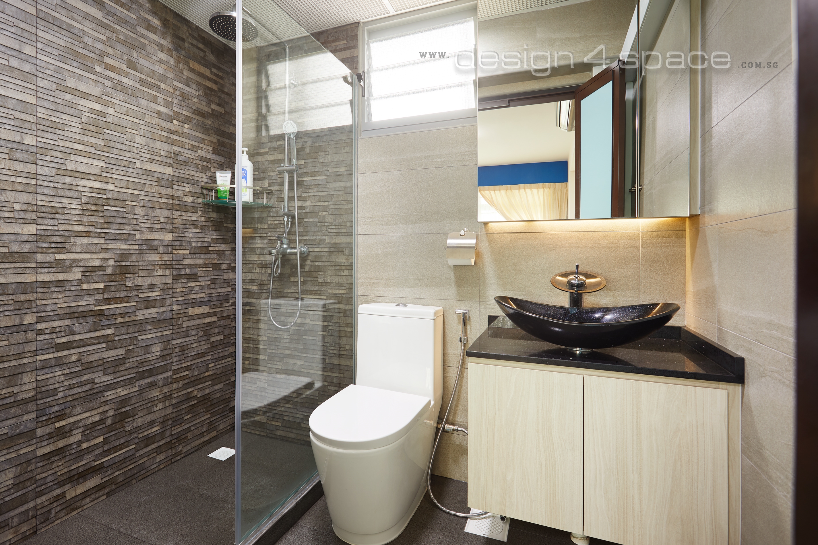 Contemporary Design - Bathroom - HDB 4 Room - Design by Design 4 Space Pte Ltd