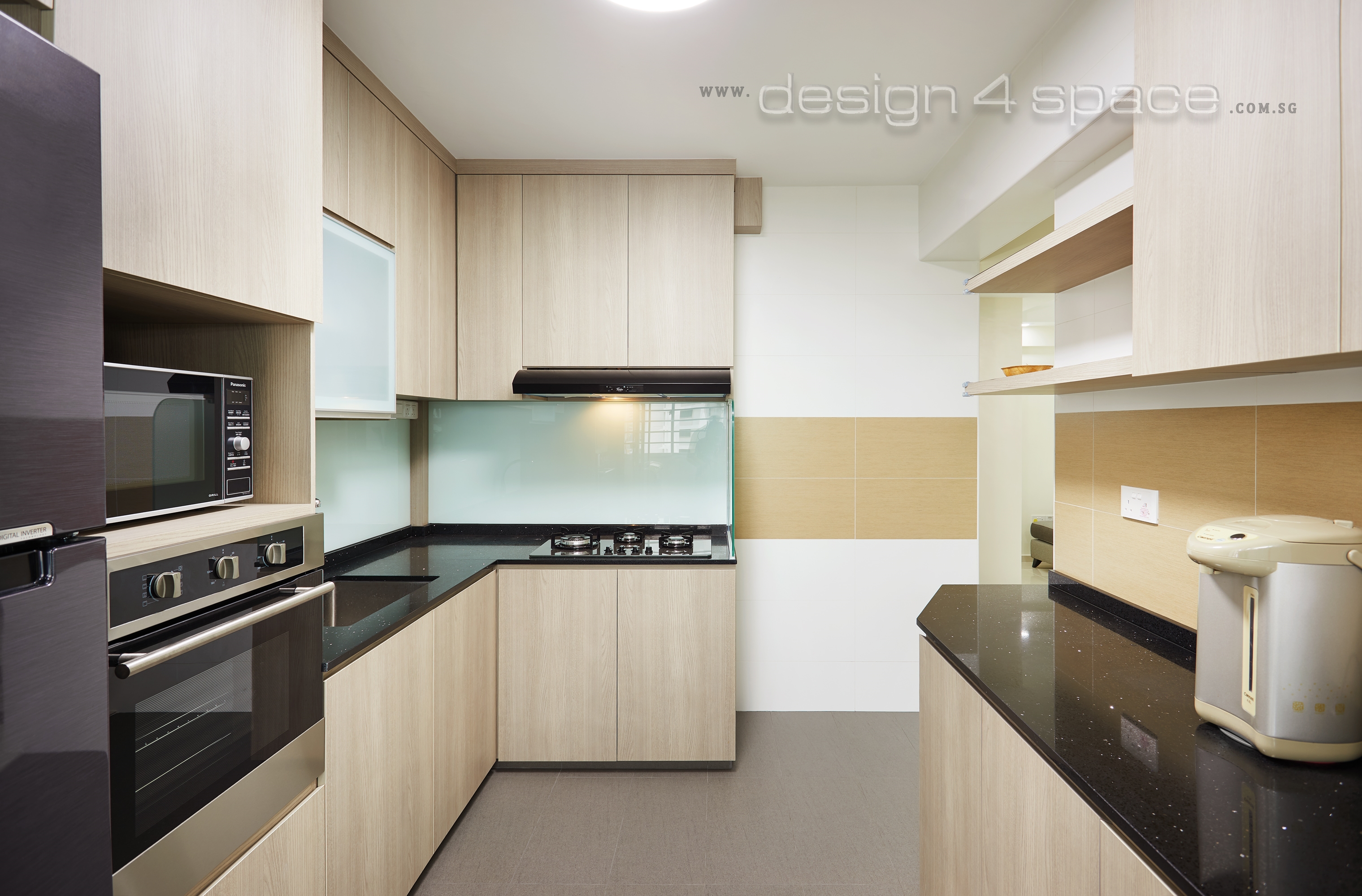 Contemporary Design - Kitchen - HDB 4 Room - Design by Design 4 Space Pte Ltd