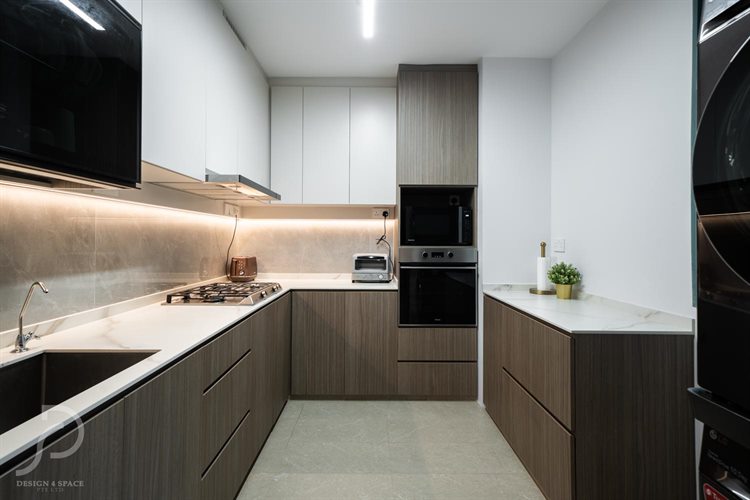 Contemporary, Modern Design - Kitchen - HDB 4 Room - Design by Design 4 Space Pte Ltd