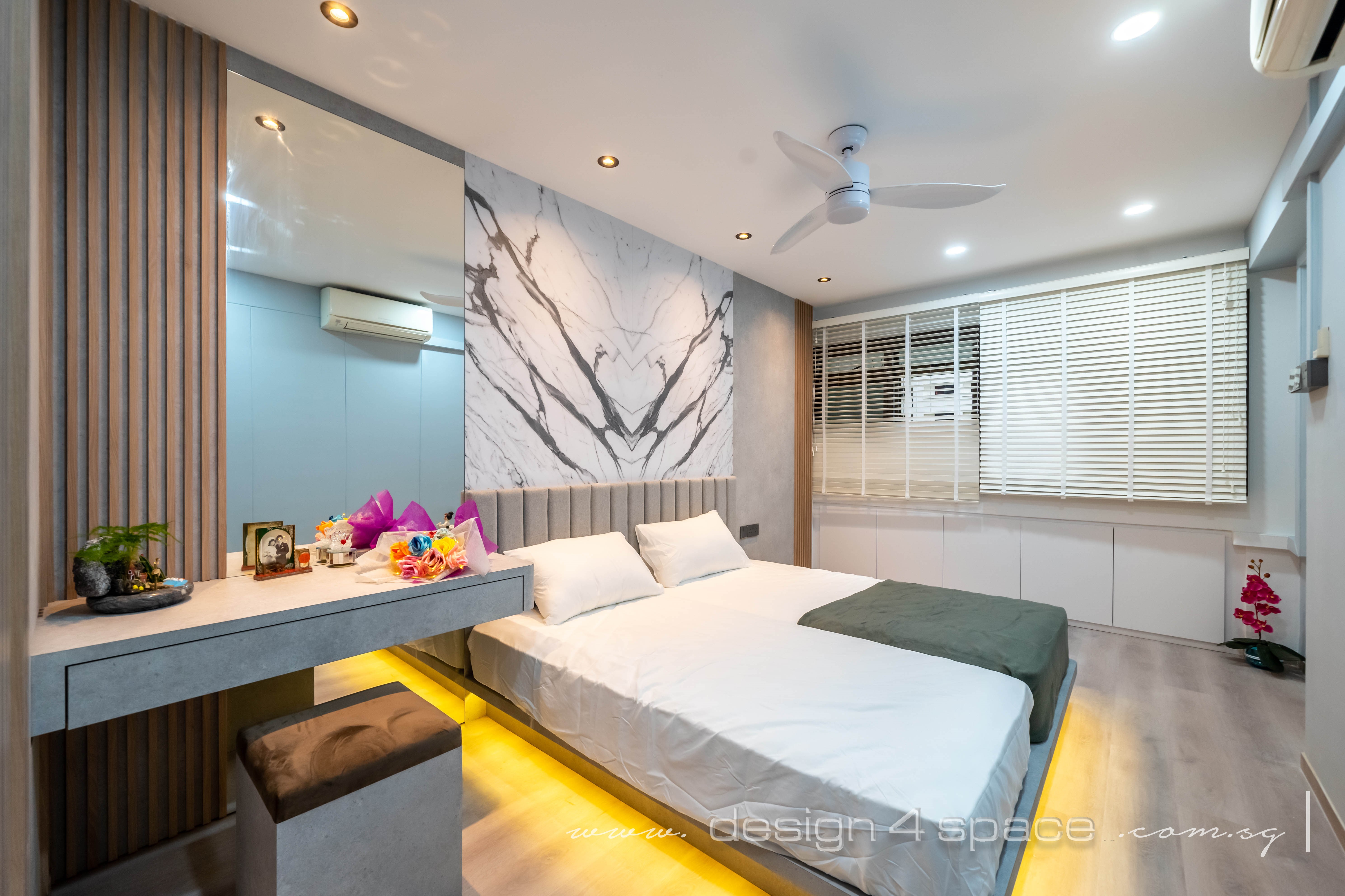 Modern Design - Bedroom - HDB 4 Room - Design by Design 4 Space Pte Ltd