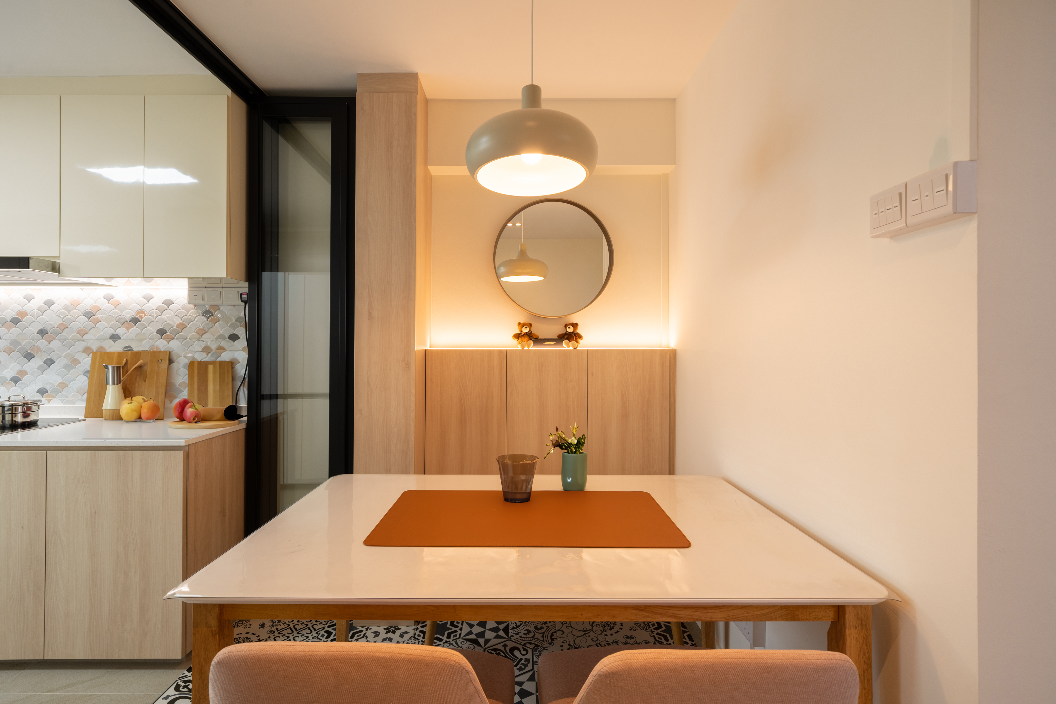 Modern, Scandinavian Design - Dining Room - HDB 4 Room - Design by Design 4 Space Pte Ltd