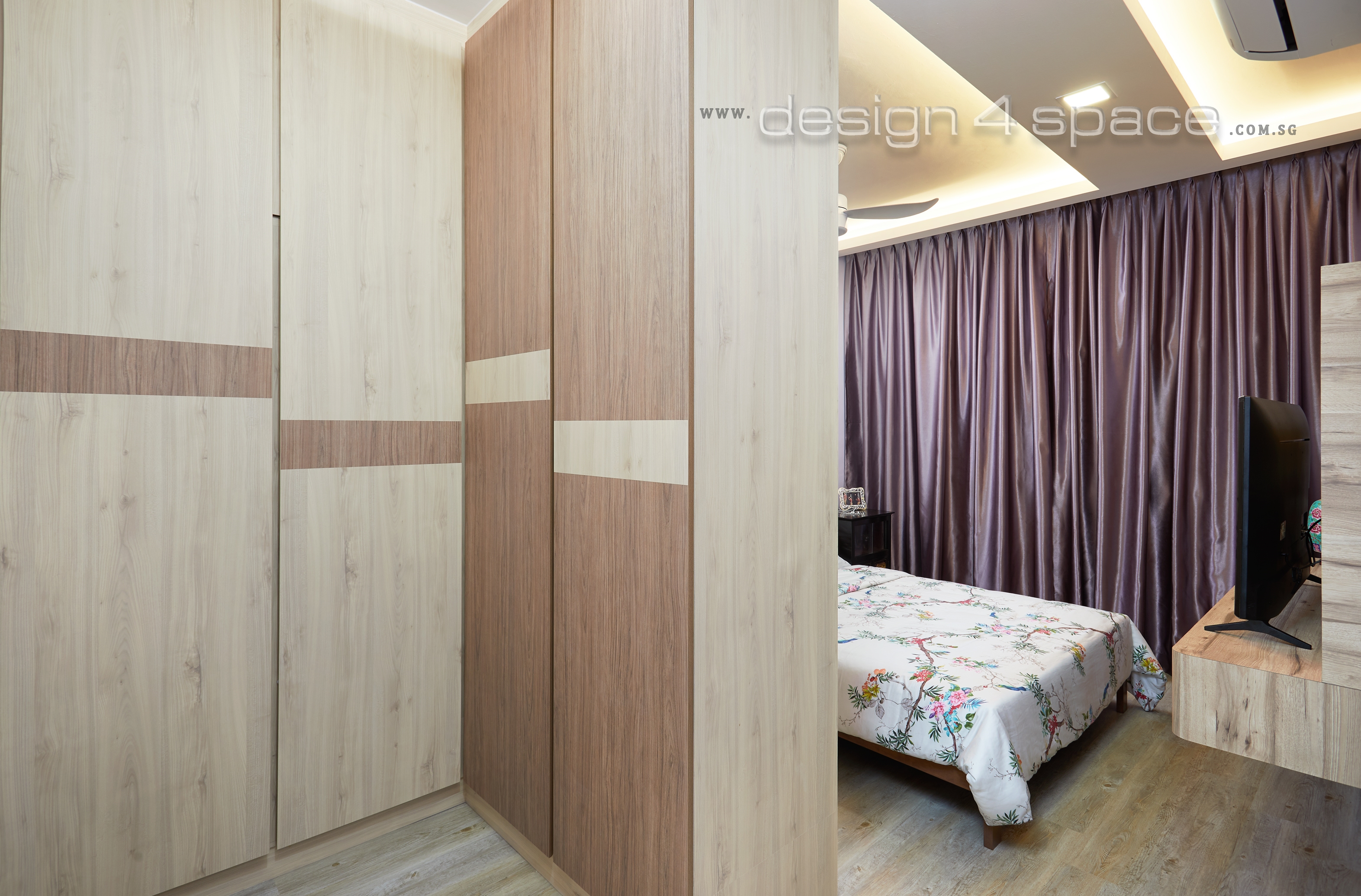 Contemporary, Modern Design - Bedroom - HDB 4 Room - Design by Design 4 Space Pte Ltd