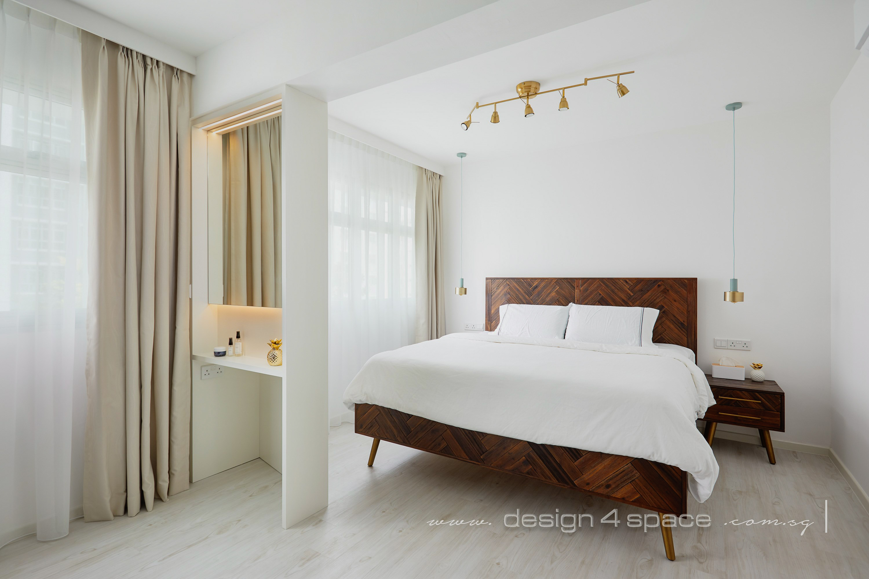 Contemporary, Modern Design - Bedroom - HDB 4 Room - Design by Design 4 Space Pte Ltd