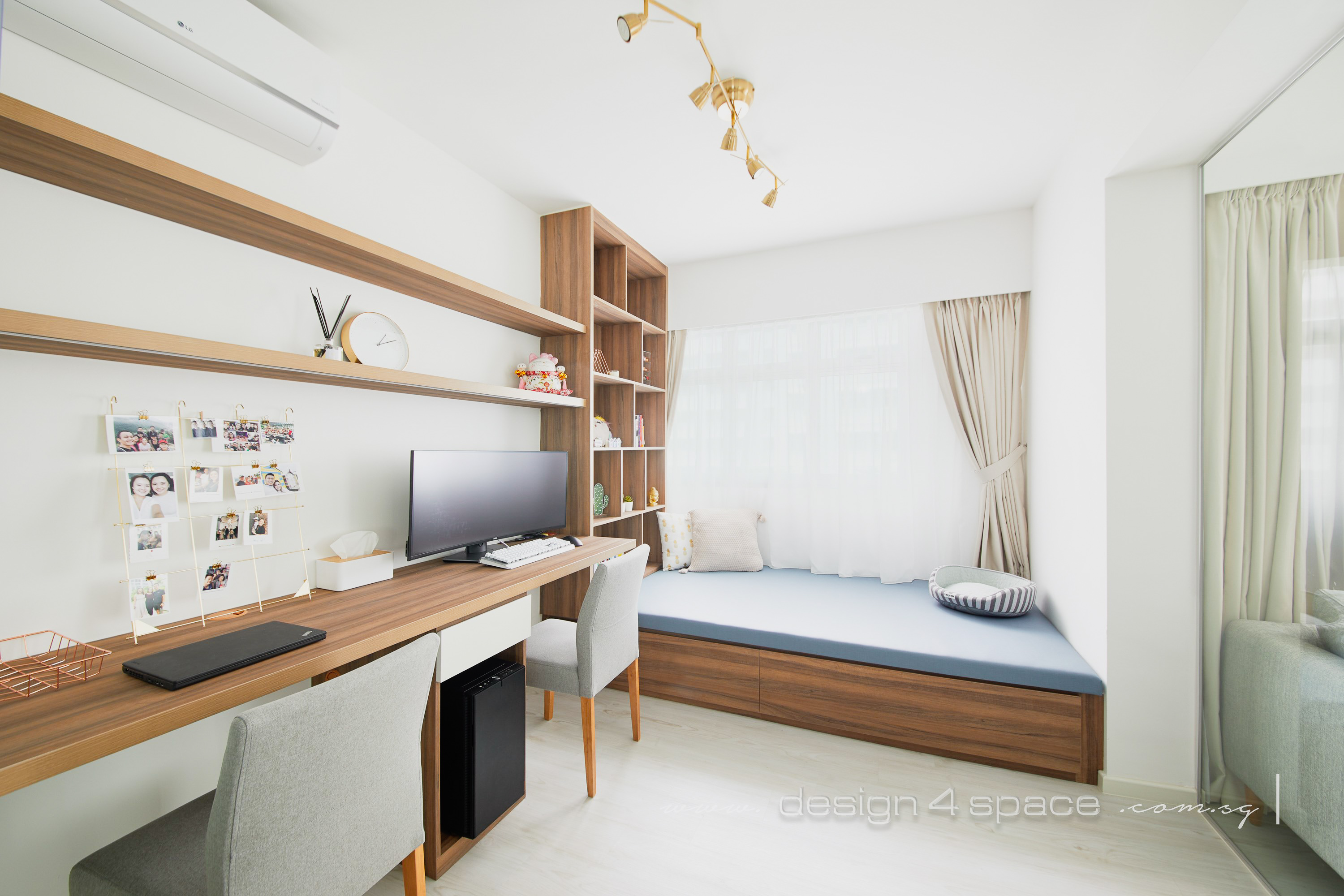 Contemporary, Modern Design - Study Room - HDB 4 Room - Design by Design 4 Space Pte Ltd