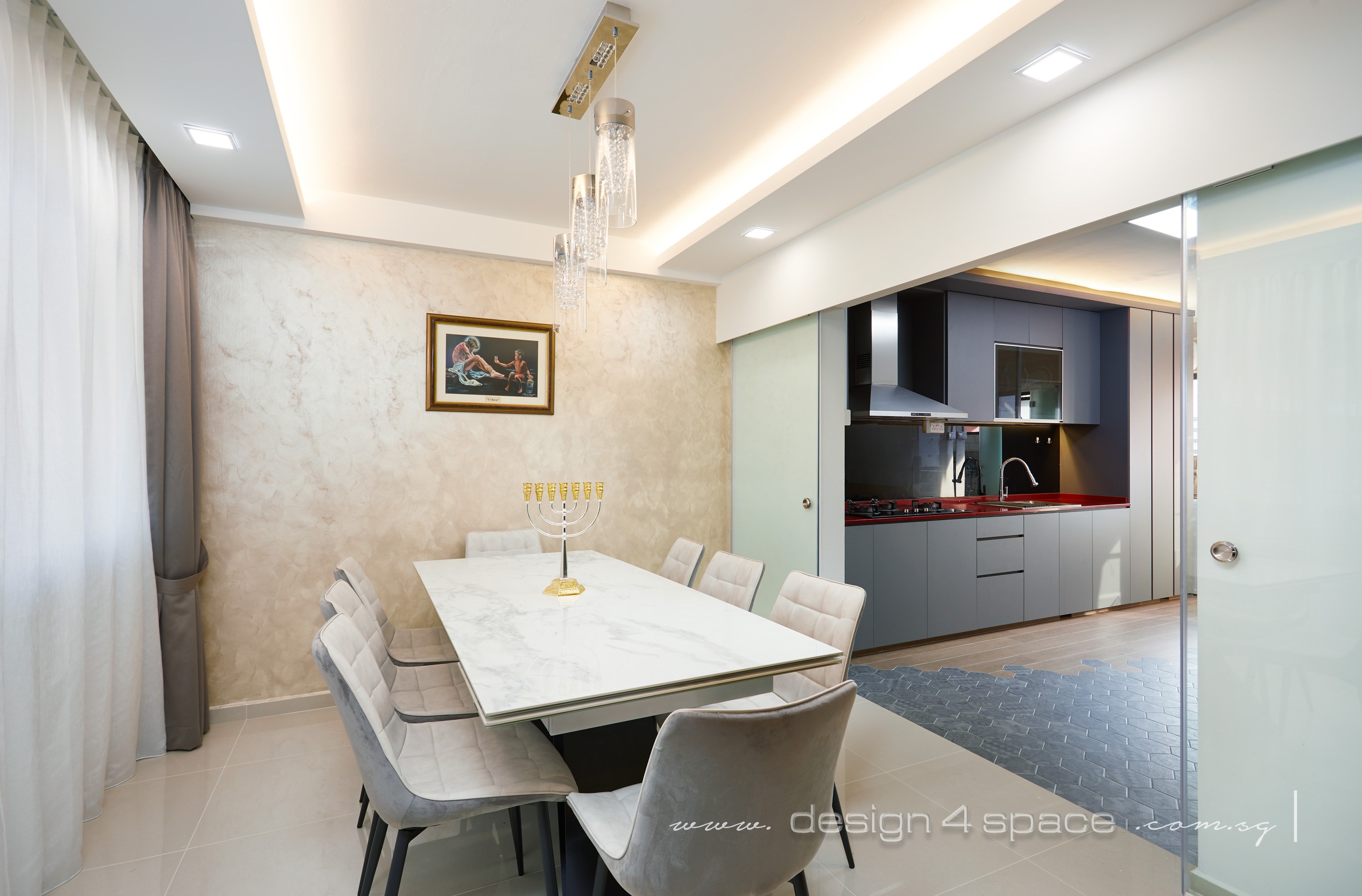 Modern Design - Dining Room - HDB 4 Room - Design by Design 4 Space Pte Ltd