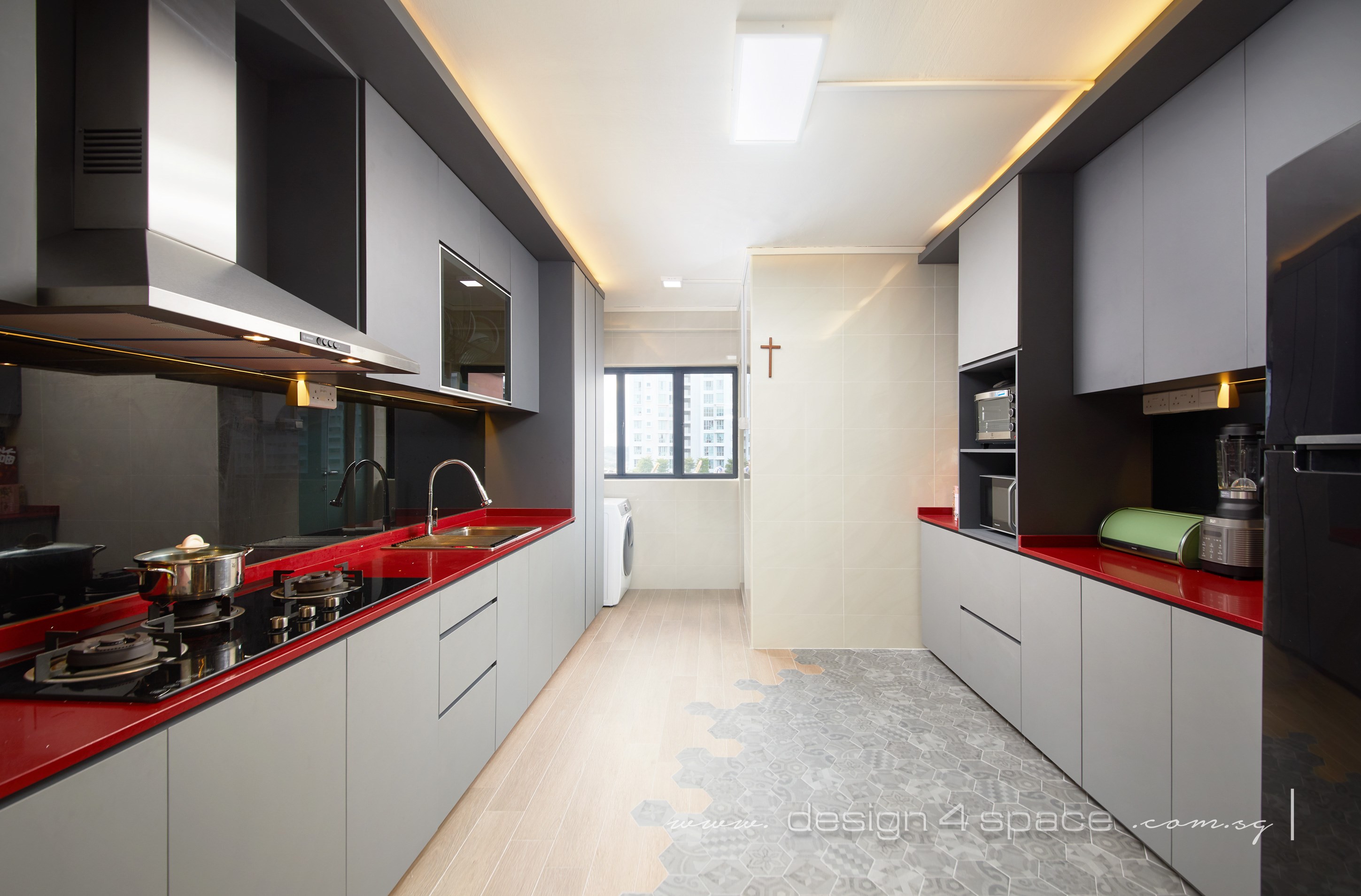 Modern Design - Kitchen - HDB 4 Room - Design by Design 4 Space Pte Ltd