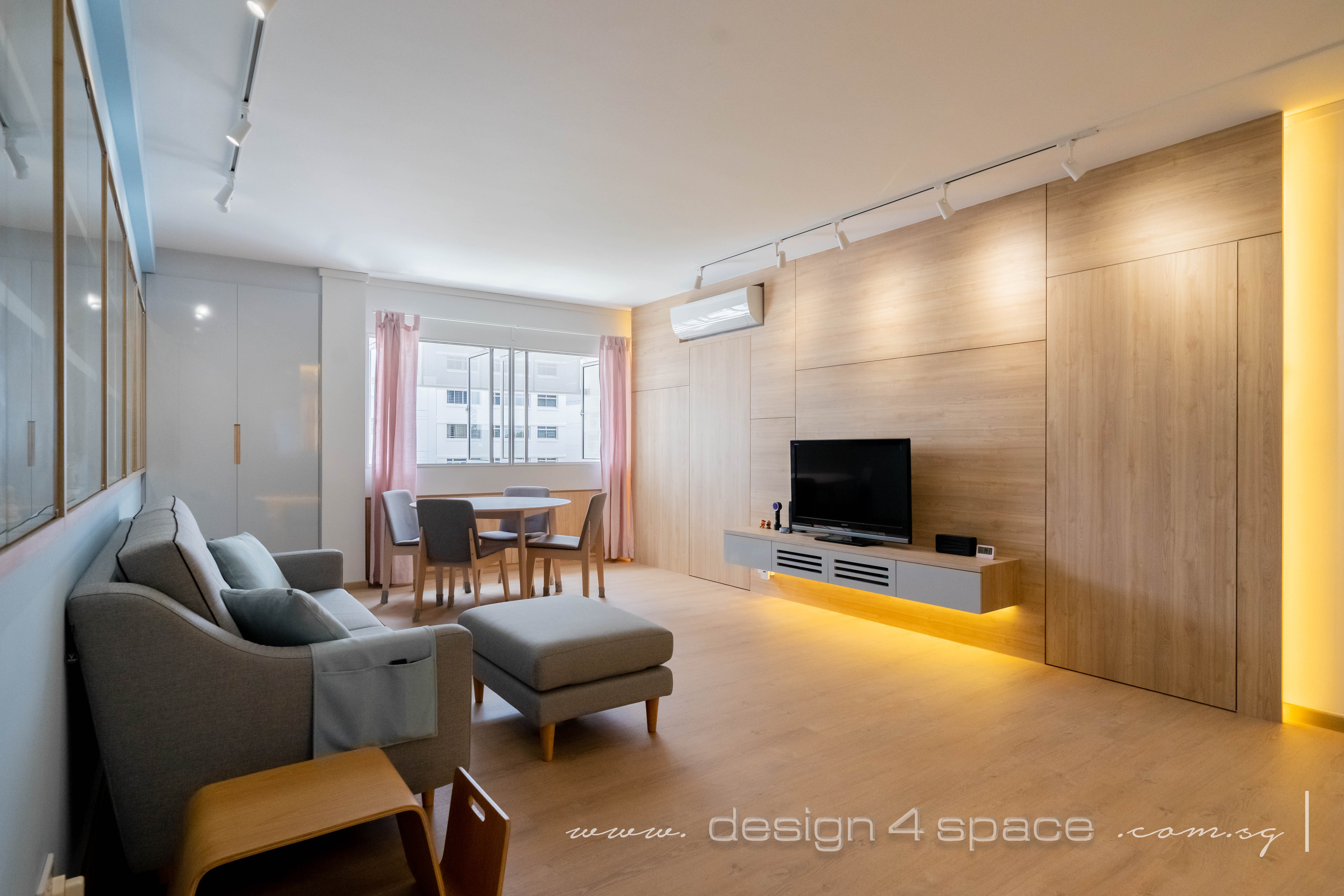 Minimalist Design - Living Room - HDB 4 Room - Design by Design 4 Space Pte Ltd