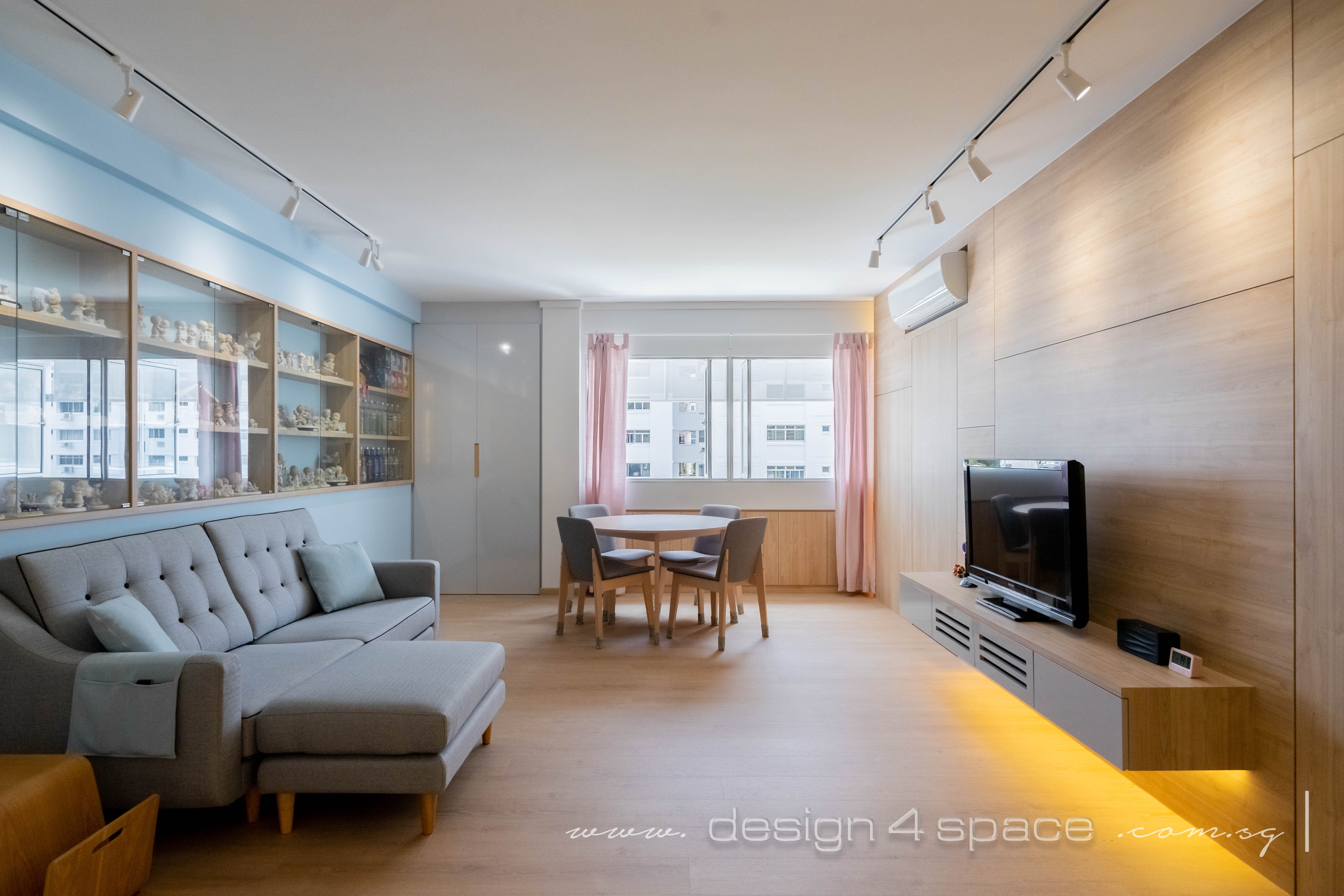 Minimalist Design - Living Room - HDB 4 Room - Design by Design 4 Space Pte Ltd