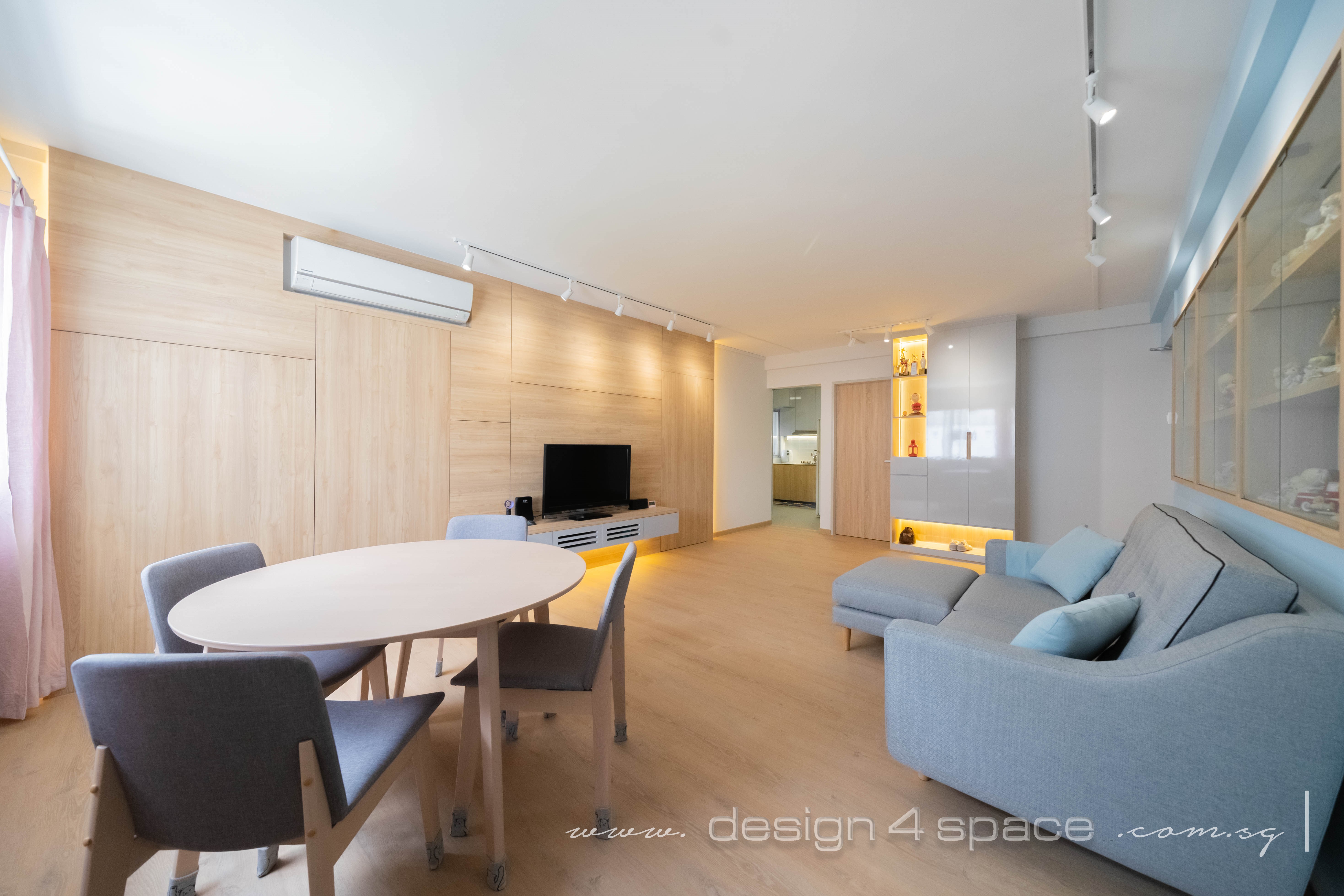 Minimalist Design - Living Room - HDB 4 Room - Design by Design 4 Space Pte Ltd