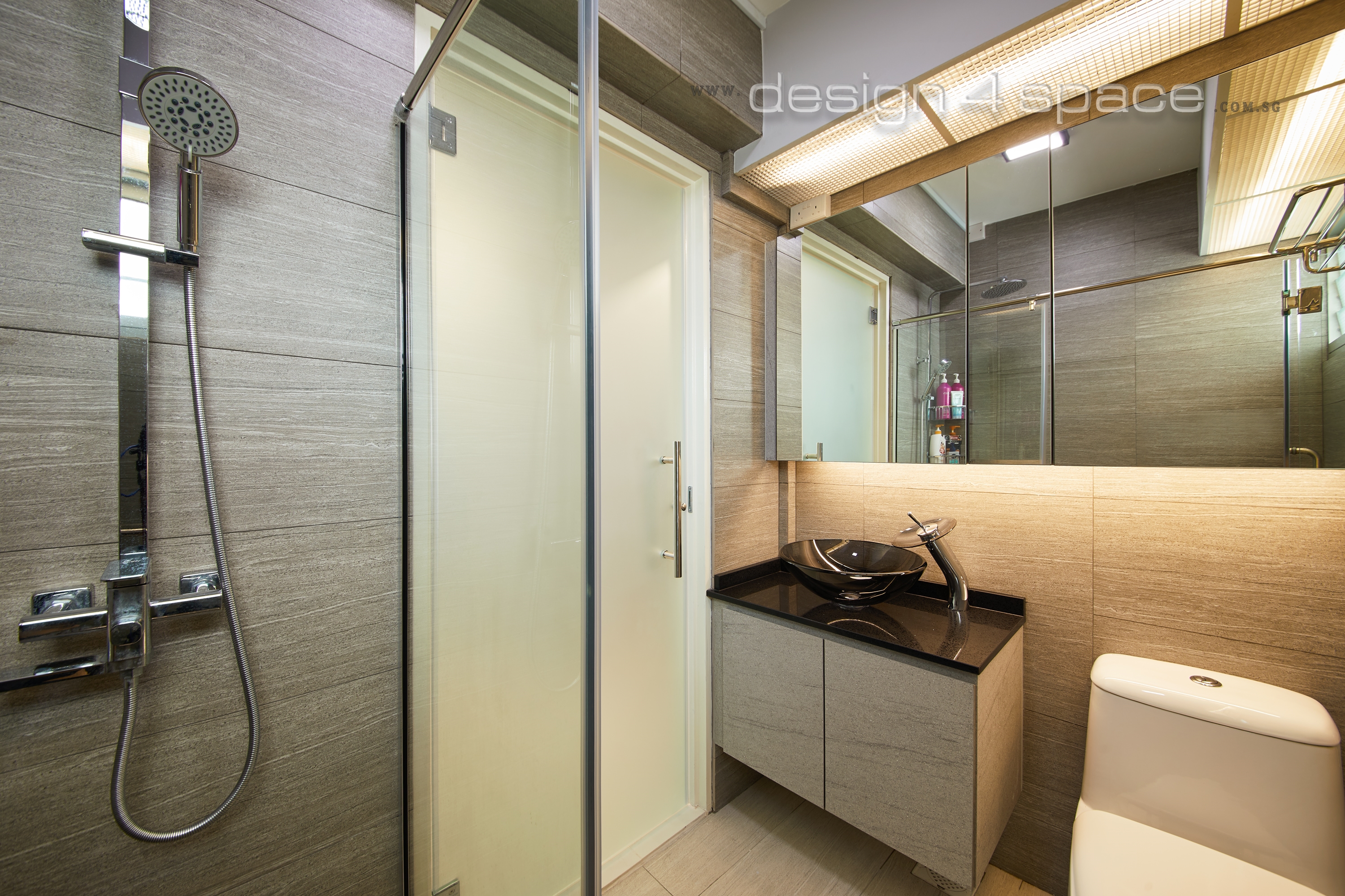 Contemporary, Minimalist Design - Bathroom - HDB 4 Room - Design by Design 4 Space Pte Ltd