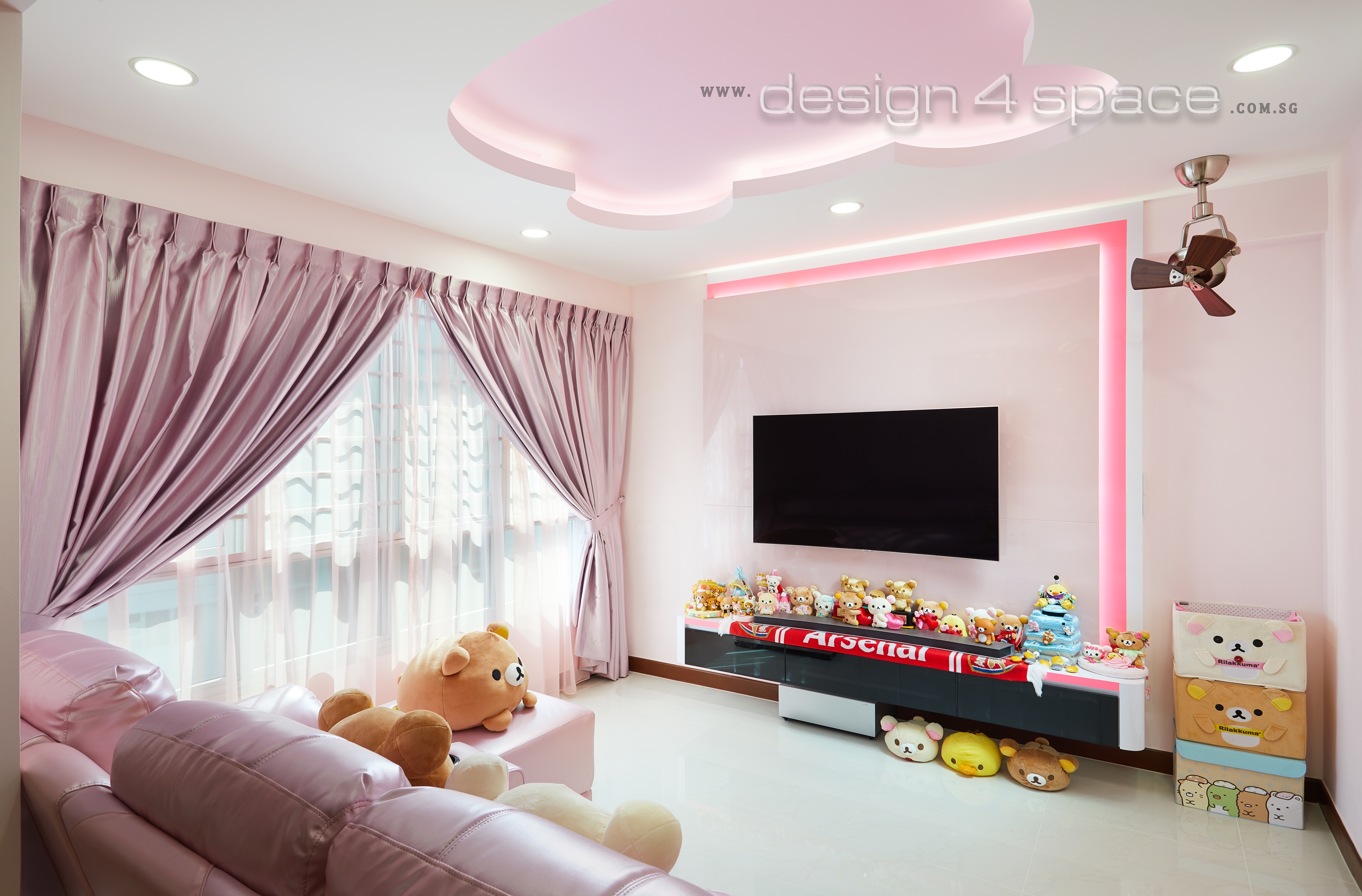 Contemporary, Minimalist Design - Living Room - HDB 4 Room - Design by Design 4 Space Pte Ltd