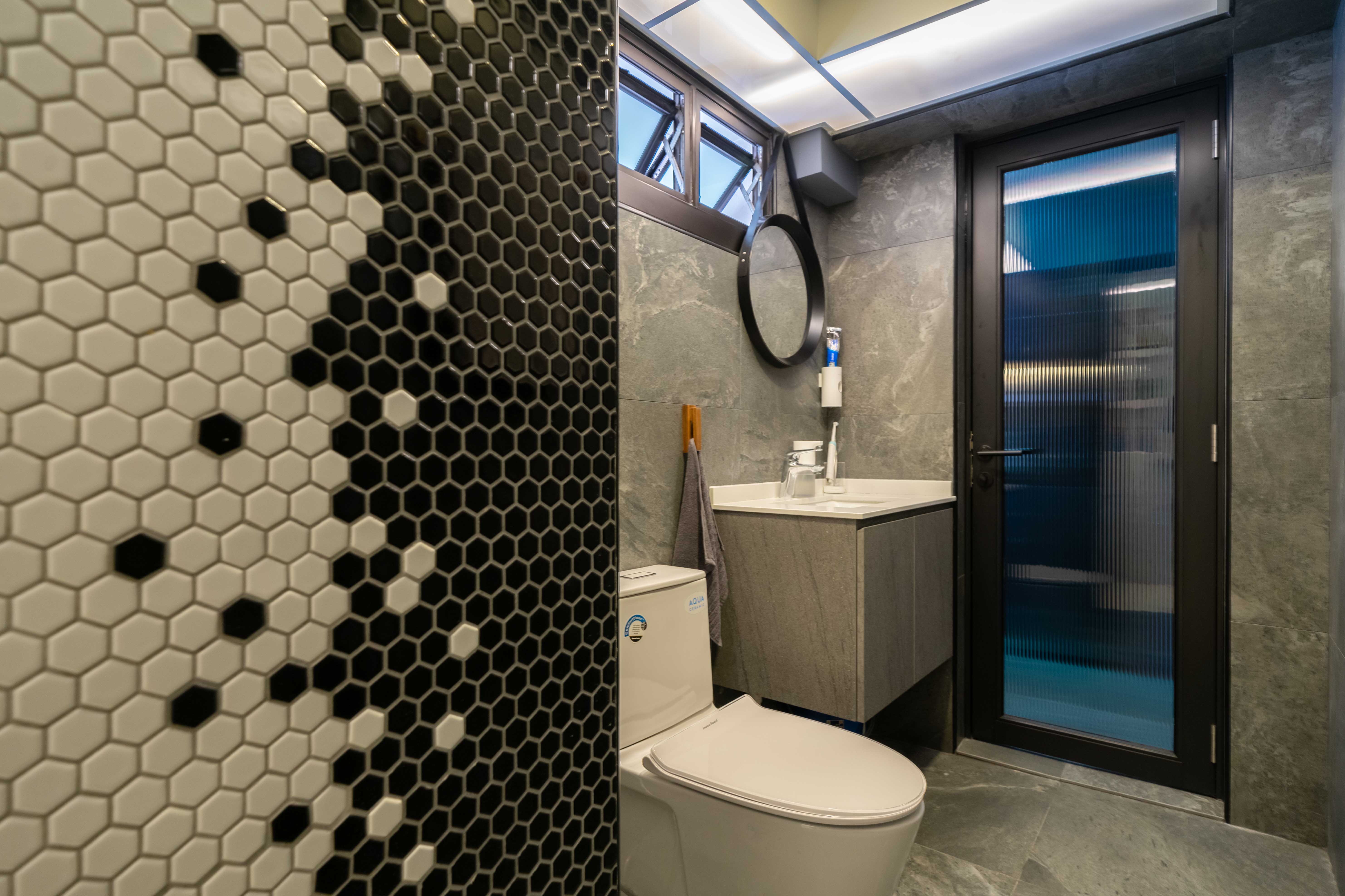 Industrial Design - Bathroom - HDB 4 Room - Design by Design 4 Space Pte Ltd