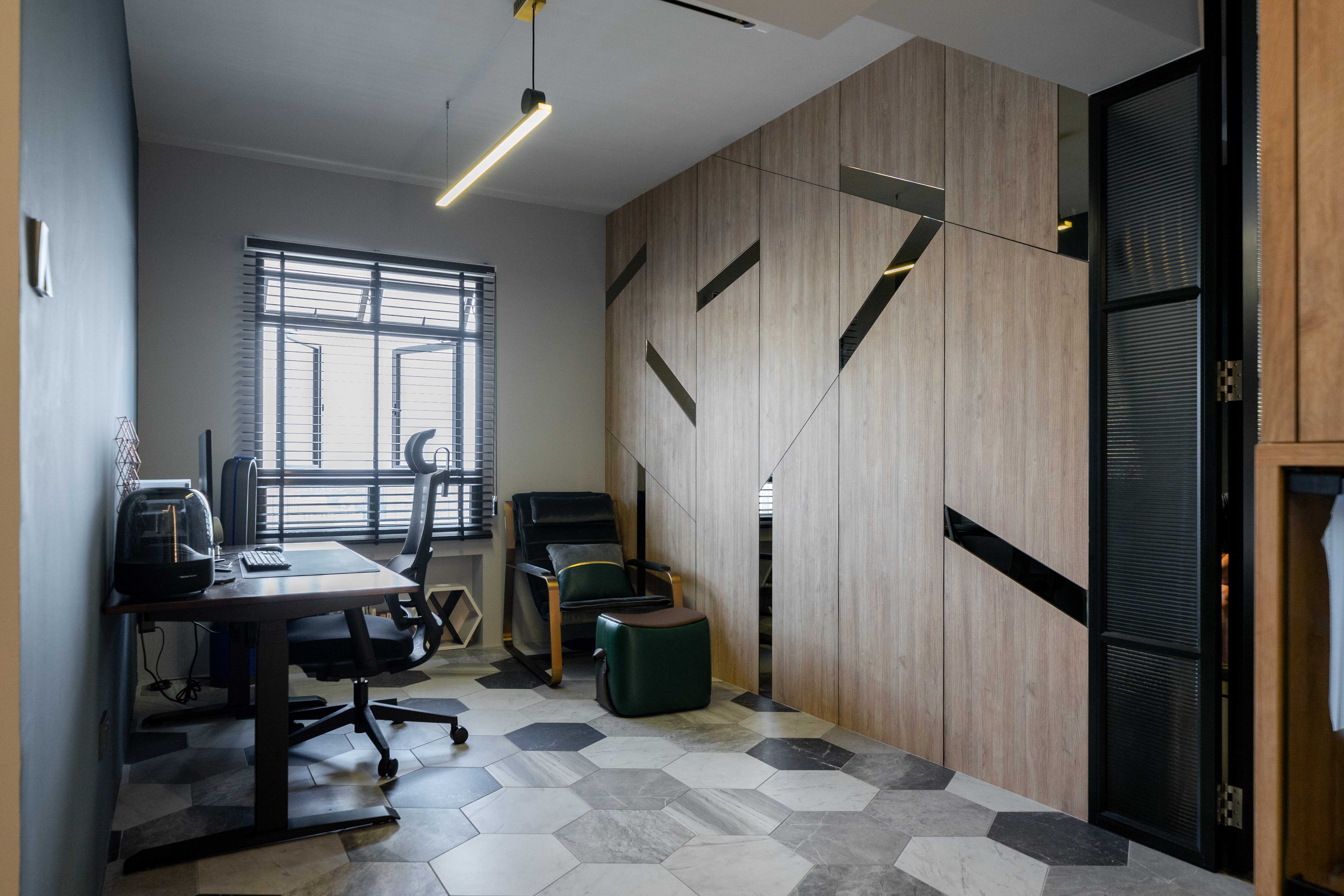 Industrial Design - Study Room - HDB 4 Room - Design by Design 4 Space Pte Ltd