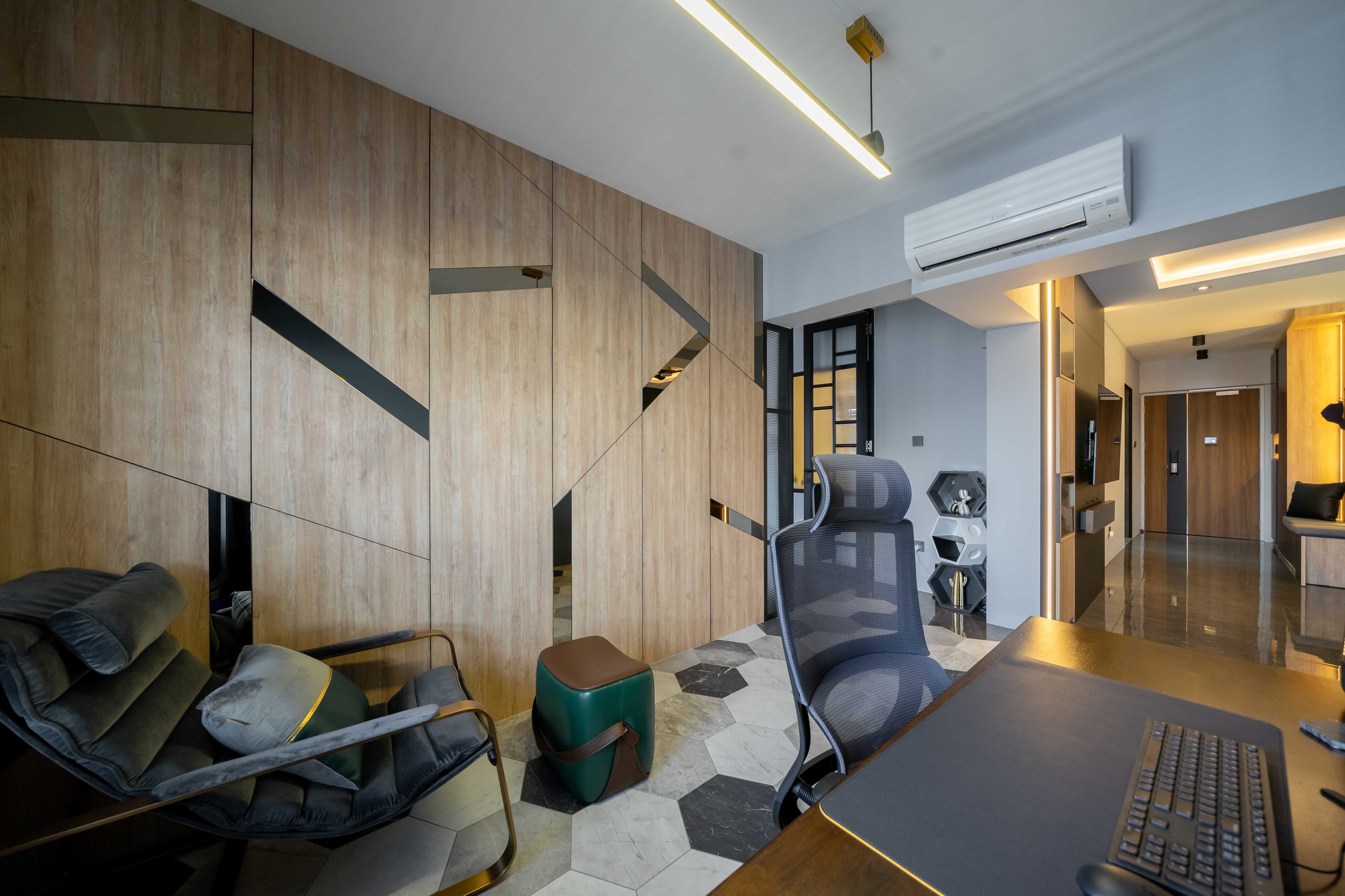 Industrial Design - Study Room - HDB 4 Room - Design by Design 4 Space Pte Ltd