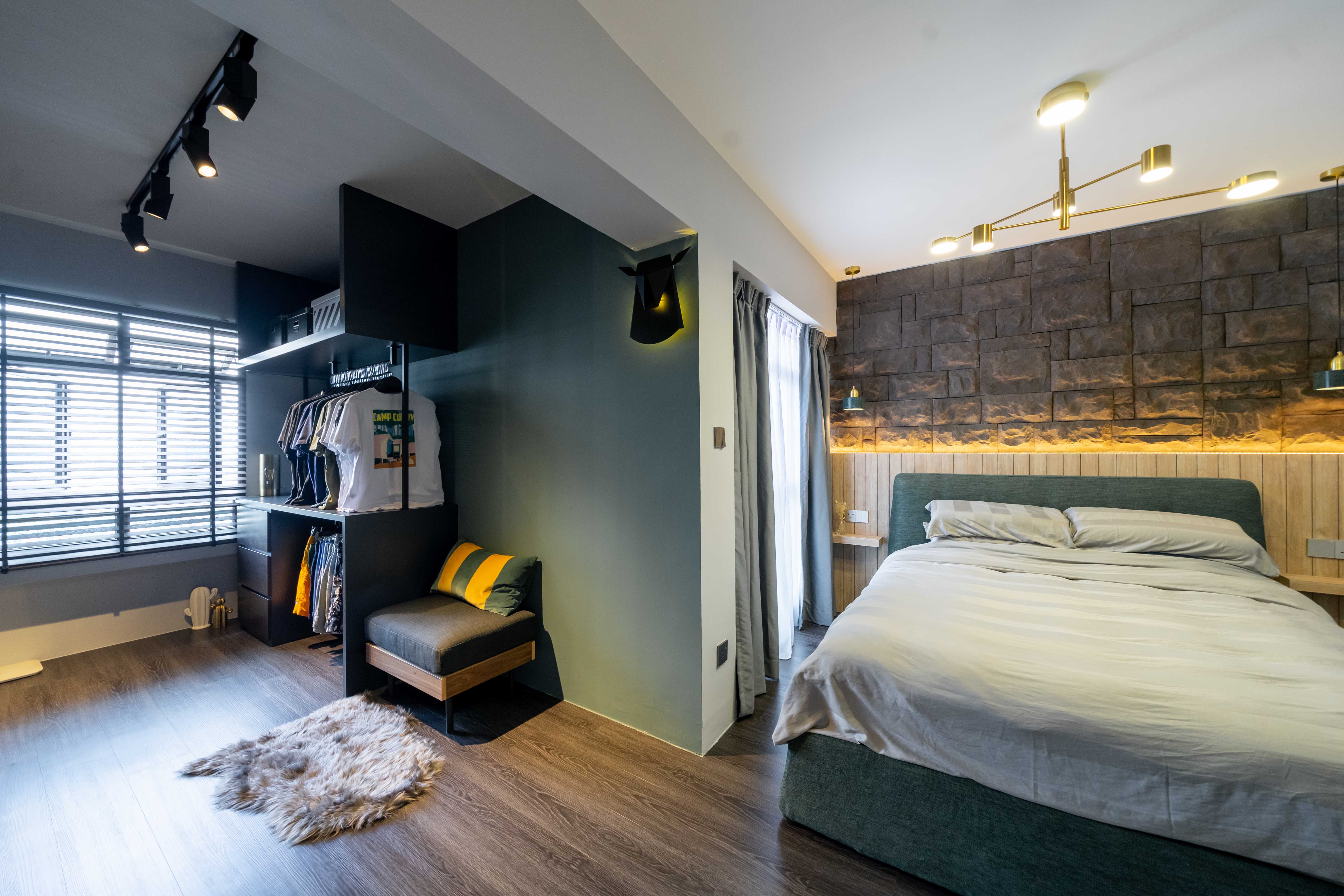 Industrial Design - Bedroom - HDB 4 Room - Design by Design 4 Space Pte Ltd