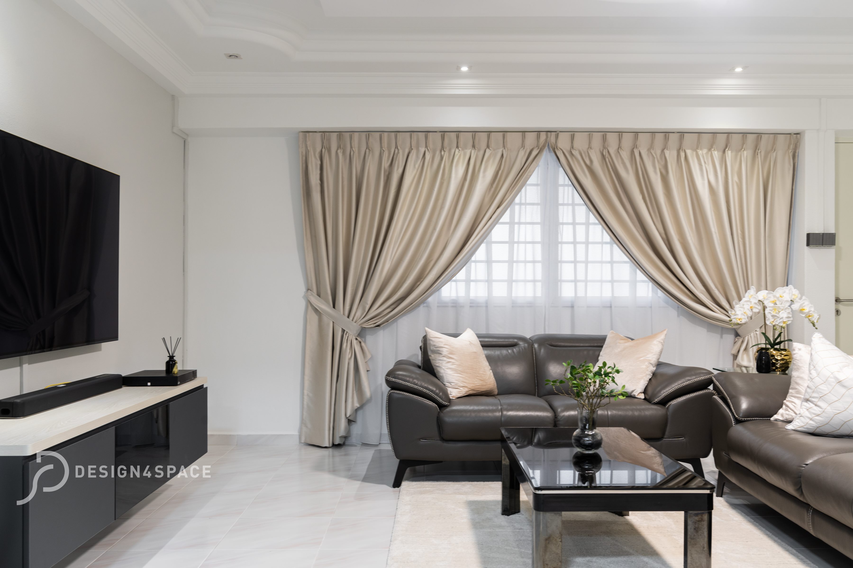 Contemporary, Modern Design - Living Room - HDB 4 Room - Design by Design 4 Space Pte Ltd