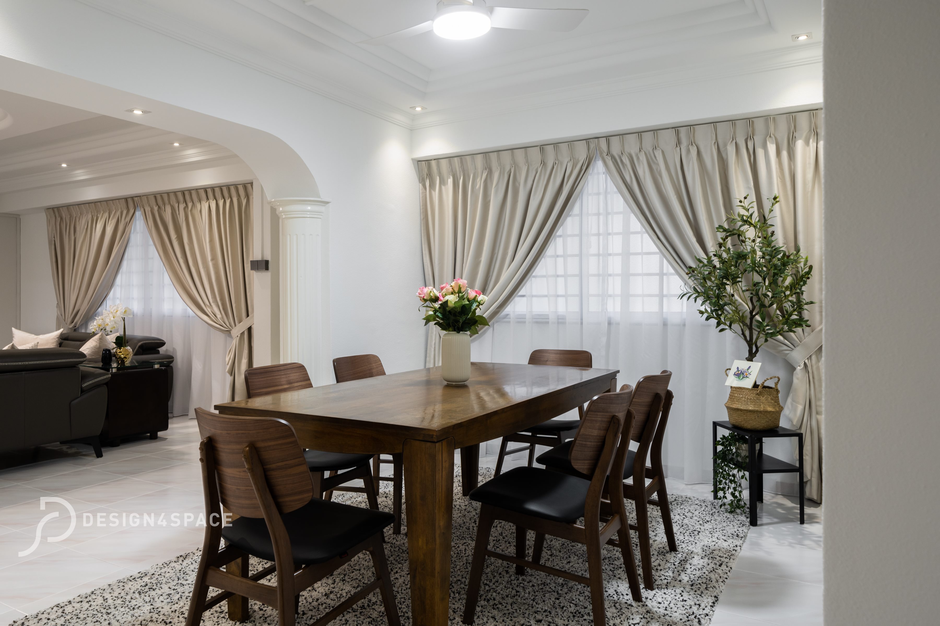 Contemporary, Modern Design - Dining Room - HDB 4 Room - Design by Design 4 Space Pte Ltd