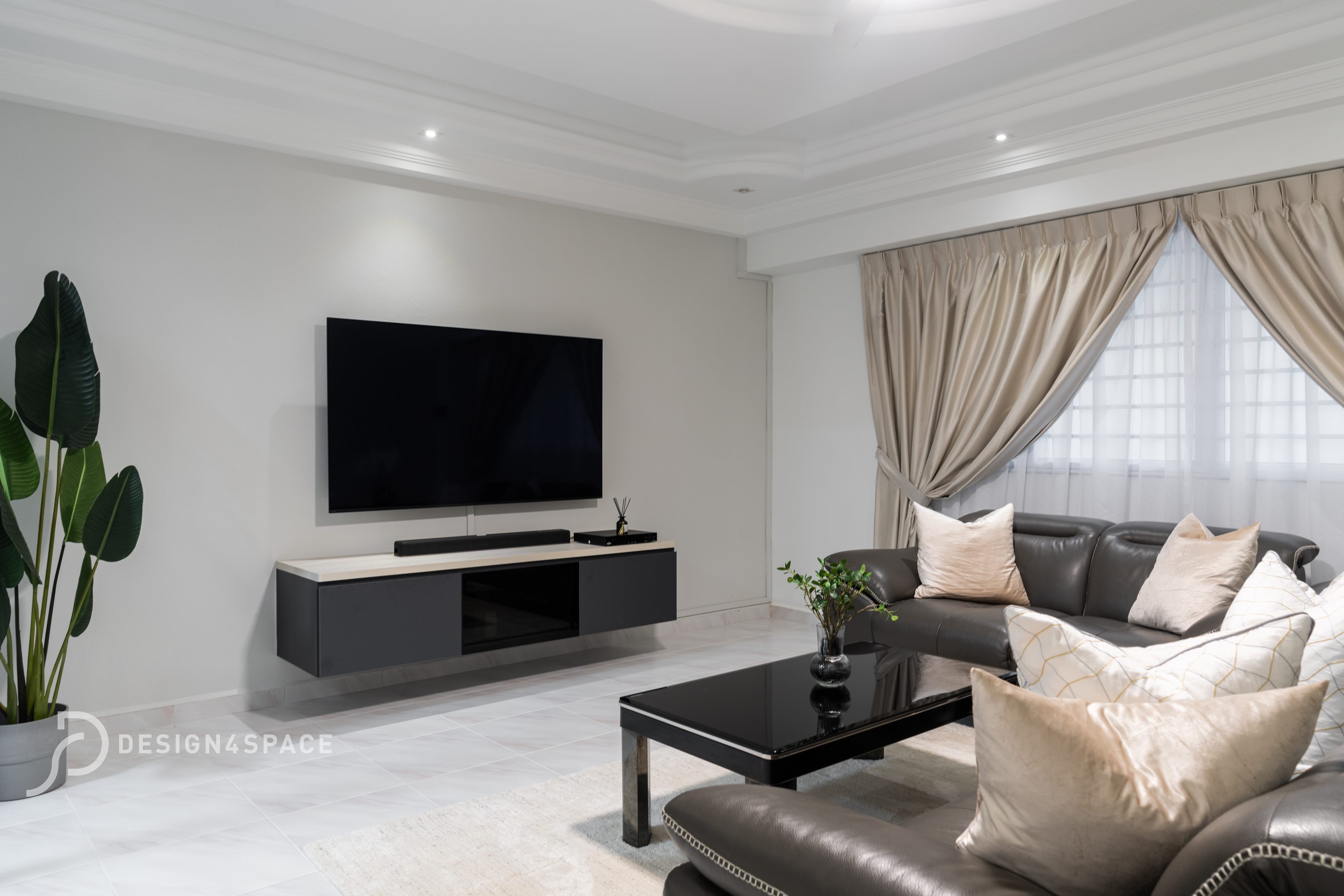 Contemporary, Modern Design - Living Room - HDB 4 Room - Design by Design 4 Space Pte Ltd