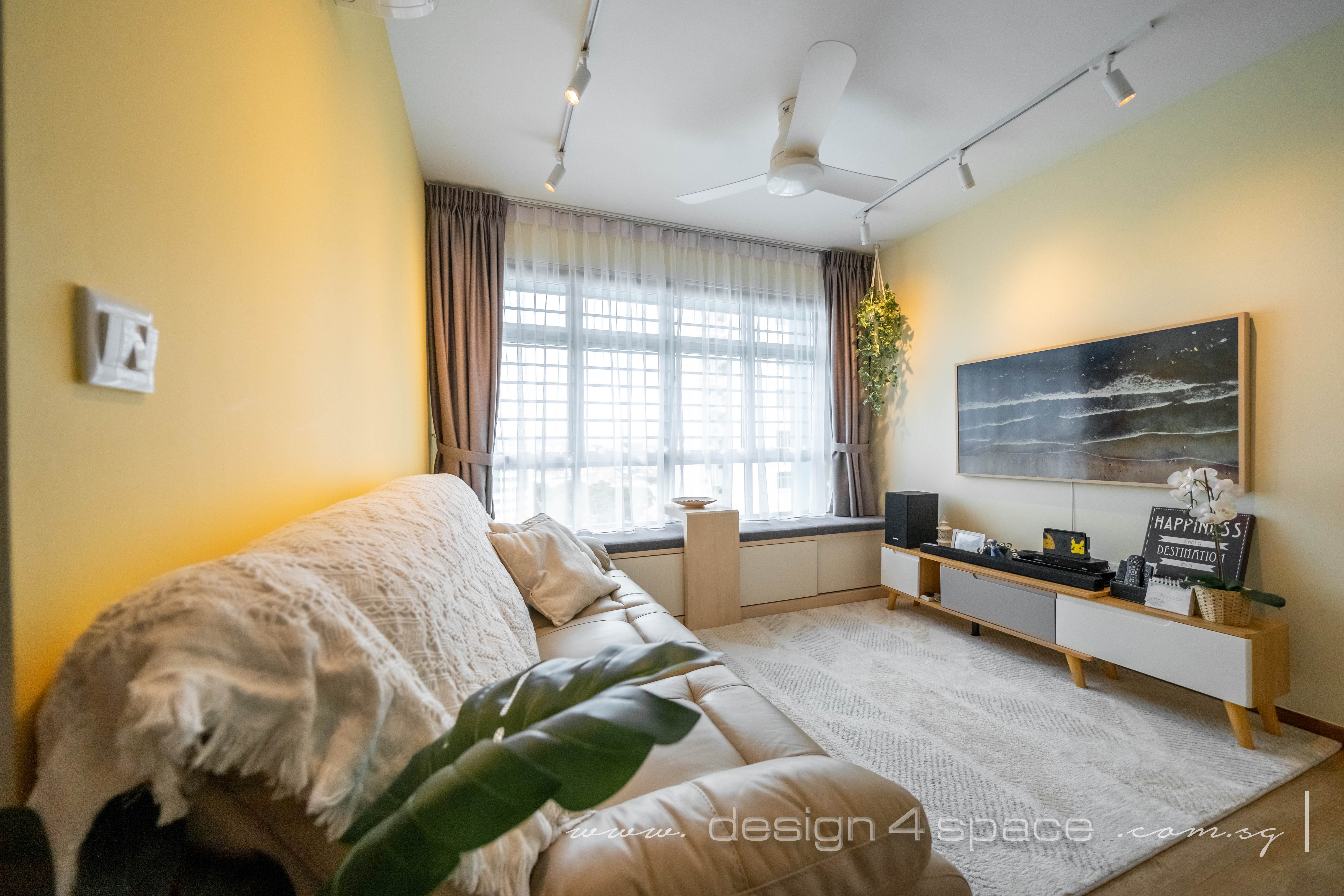 Scandinavian Design - Living Room - HDB 4 Room - Design by Design 4 Space Pte Ltd