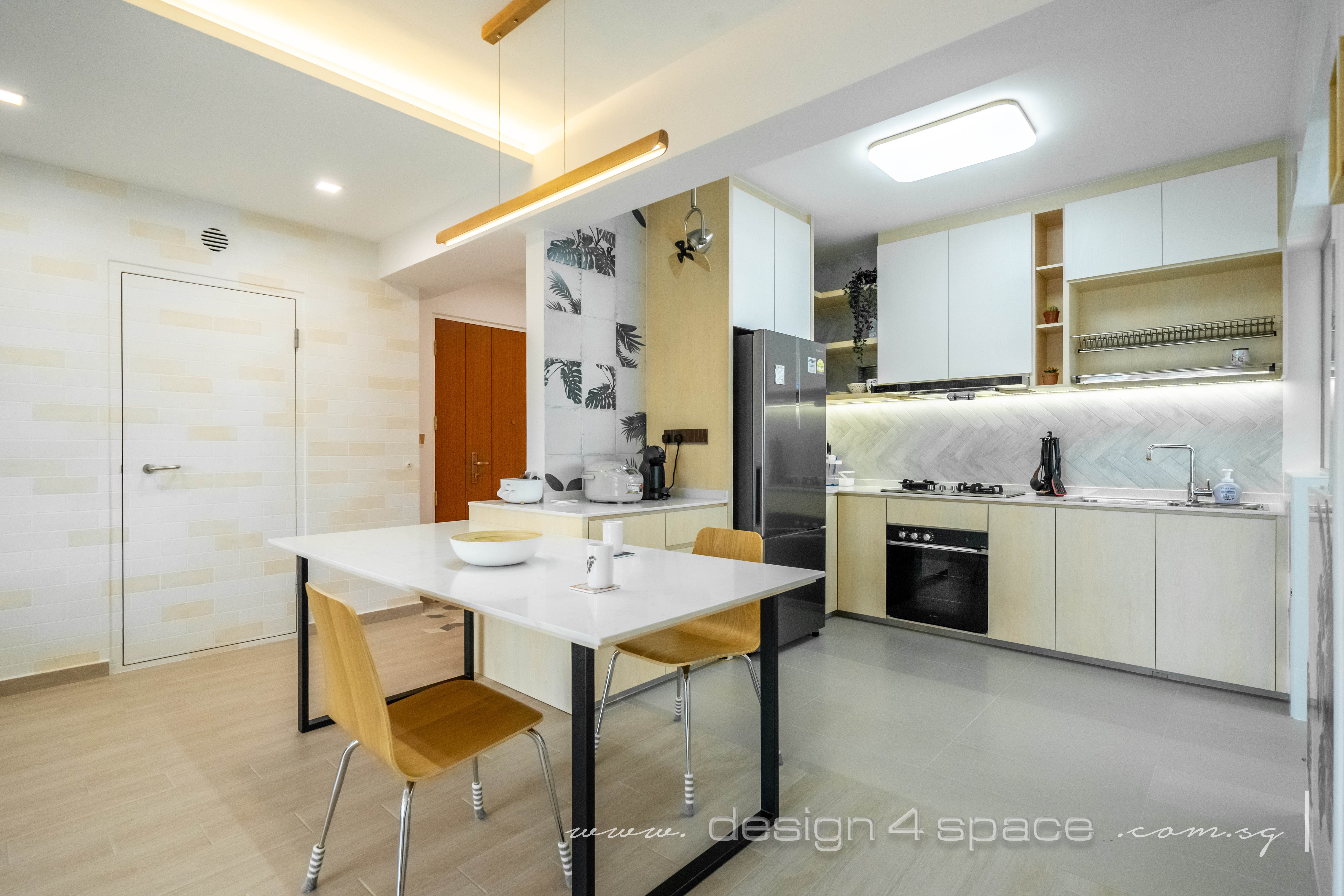 Contemporary, Scandinavian Design - Dining Room - HDB 4 Room - Design by Design 4 Space Pte Ltd