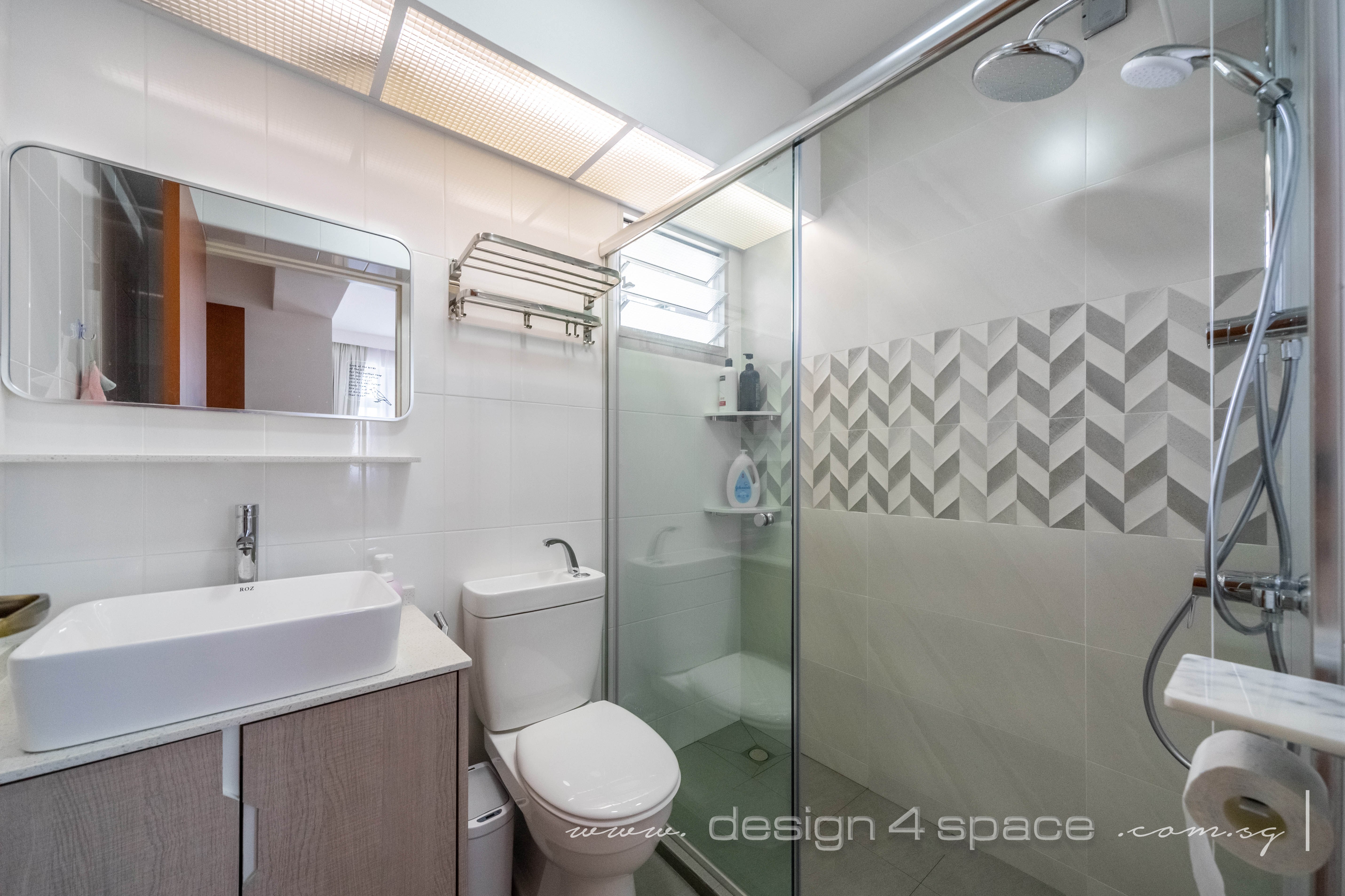 Contemporary, Scandinavian Design - Bathroom - HDB 4 Room - Design by Design 4 Space Pte Ltd