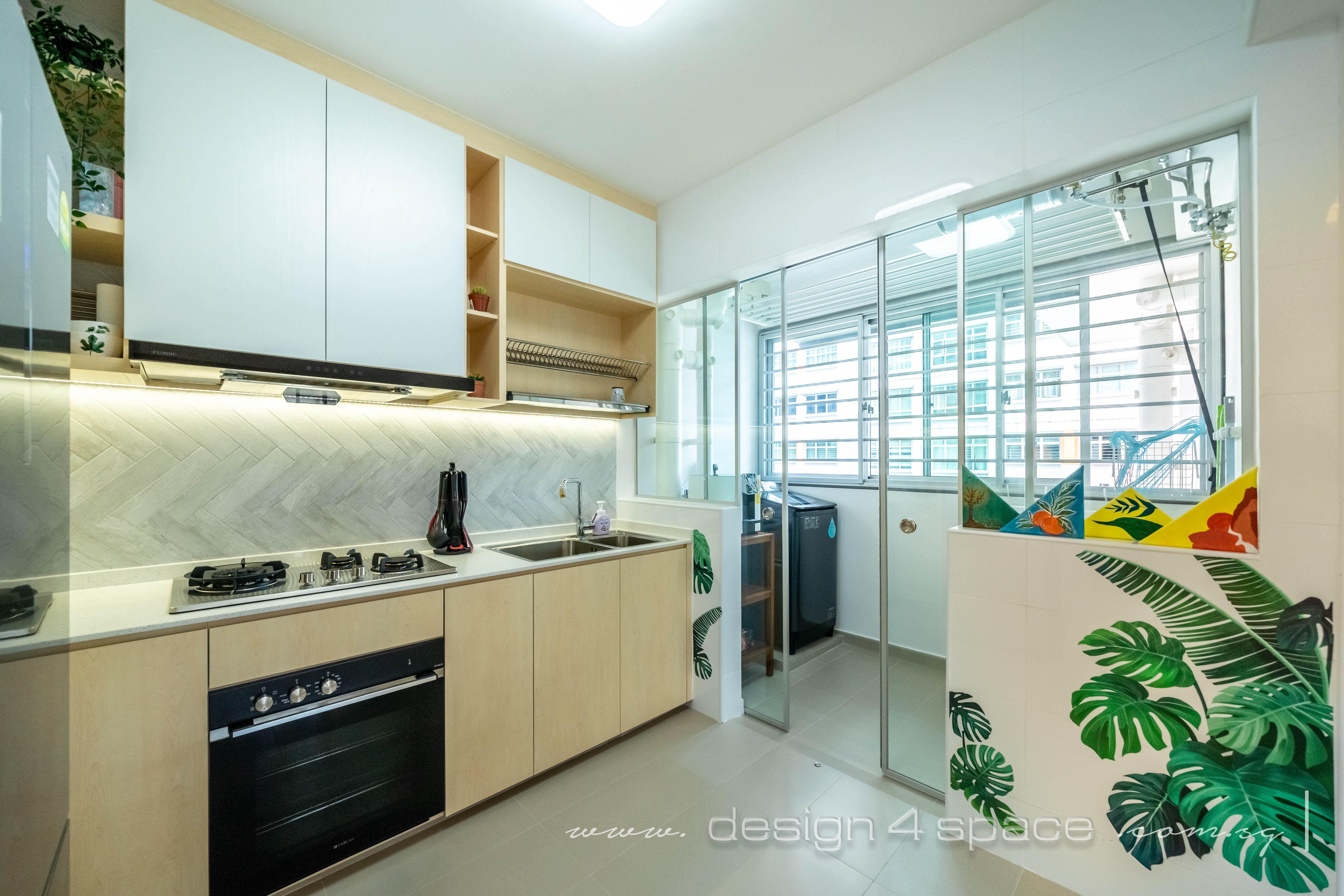 Contemporary, Scandinavian Design - Kitchen - HDB 4 Room - Design by Design 4 Space Pte Ltd