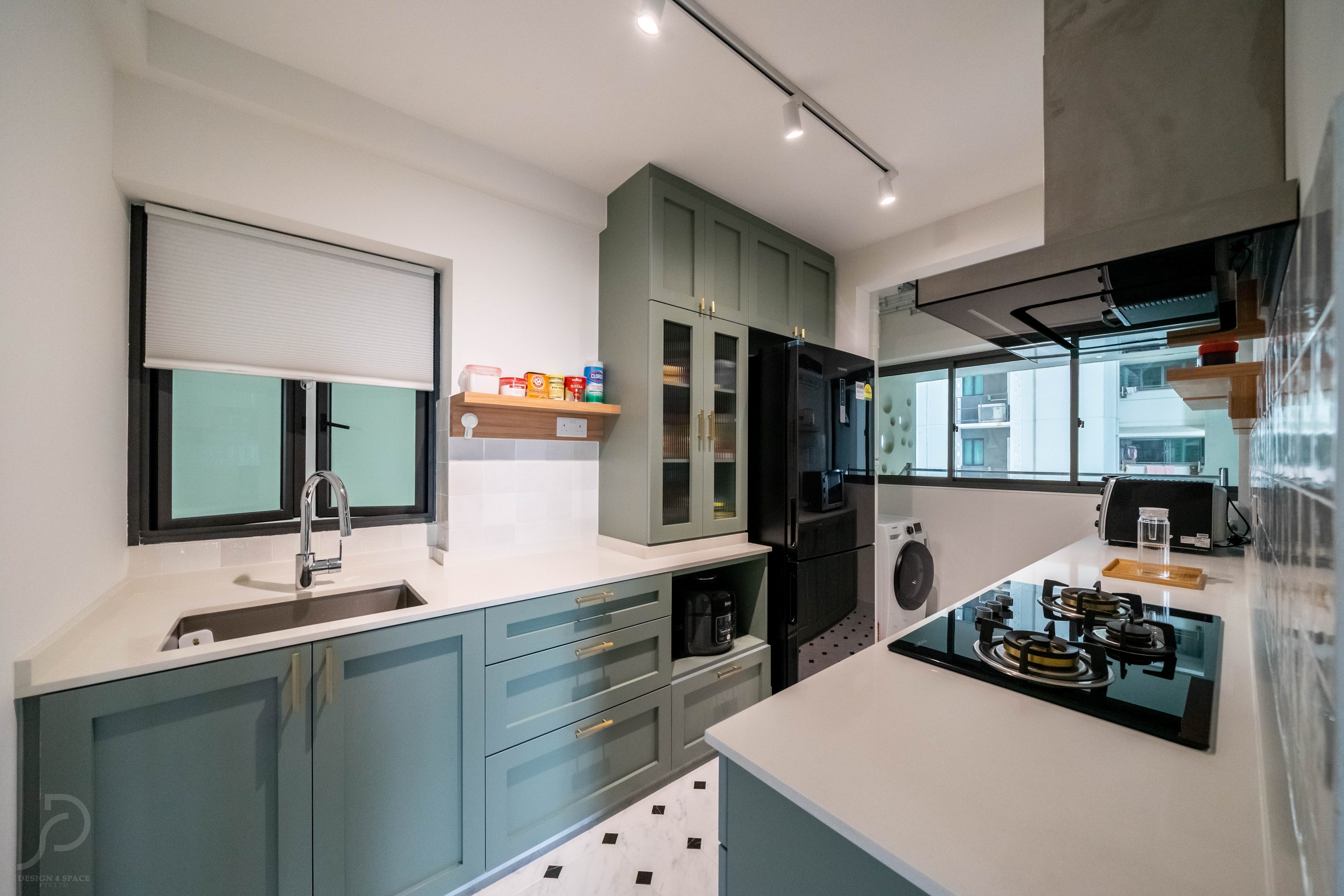 Contemporary, Modern Design - Kitchen - HDB 4 Room - Design by Design 4 Space Pte Ltd