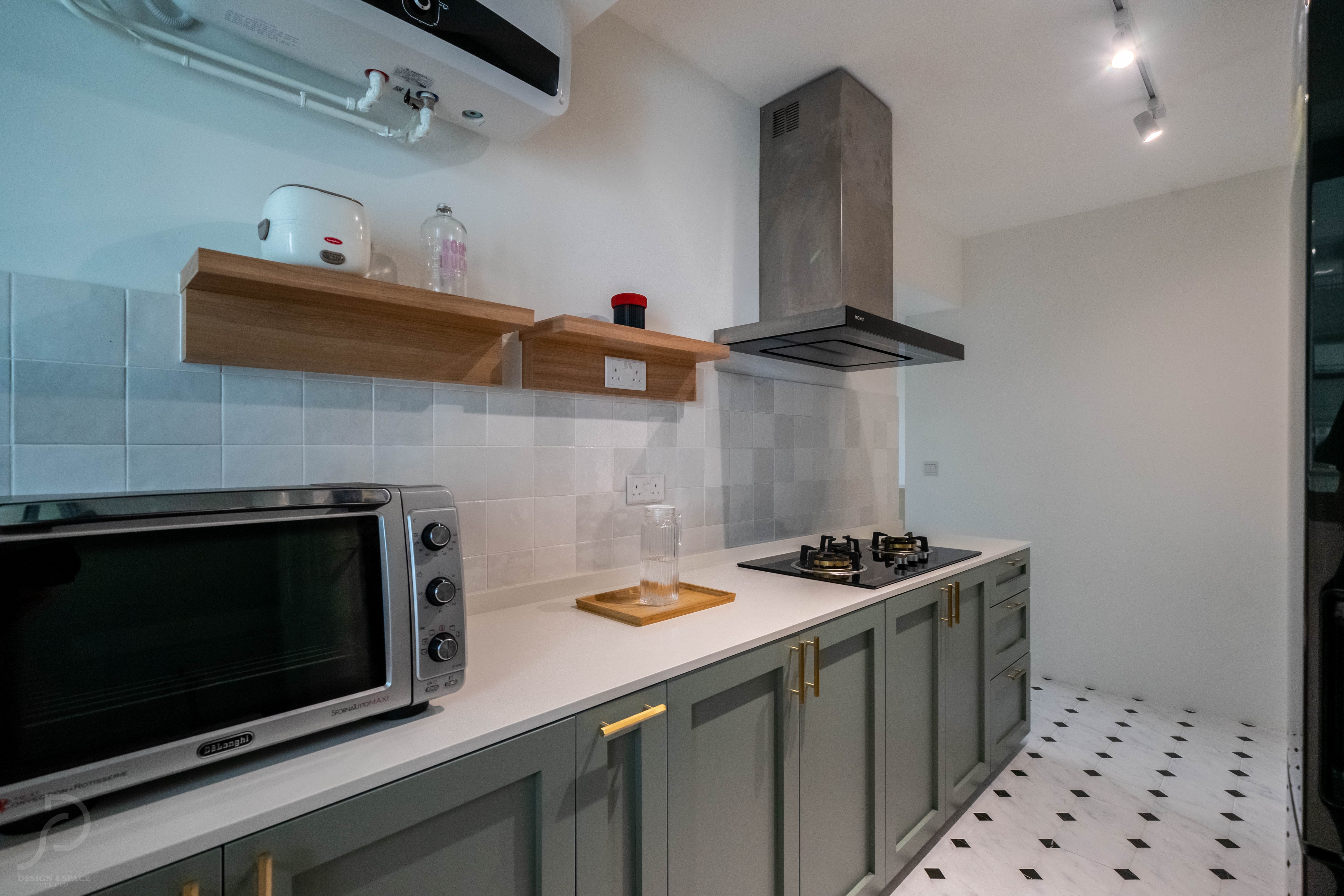 Contemporary, Modern Design - Kitchen - HDB 4 Room - Design by Design 4 Space Pte Ltd