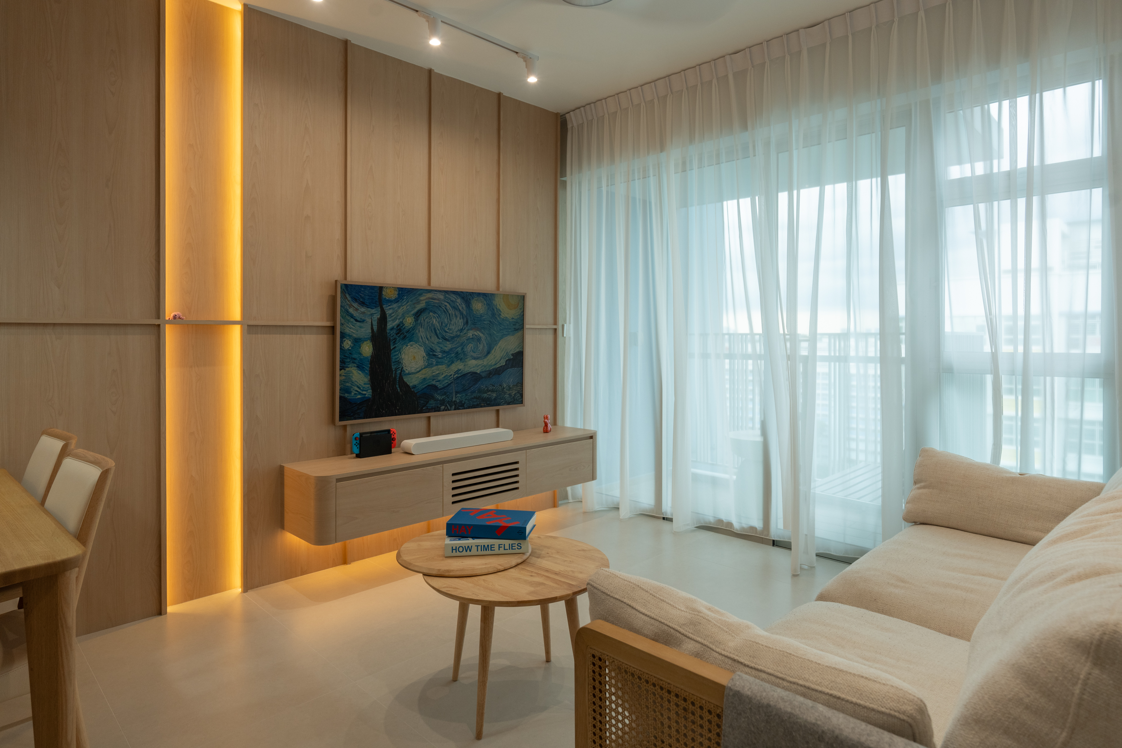 Contemporary, Minimalist Design - Living Room - HDB 4 Room - Design by Design 4 Space Pte Ltd