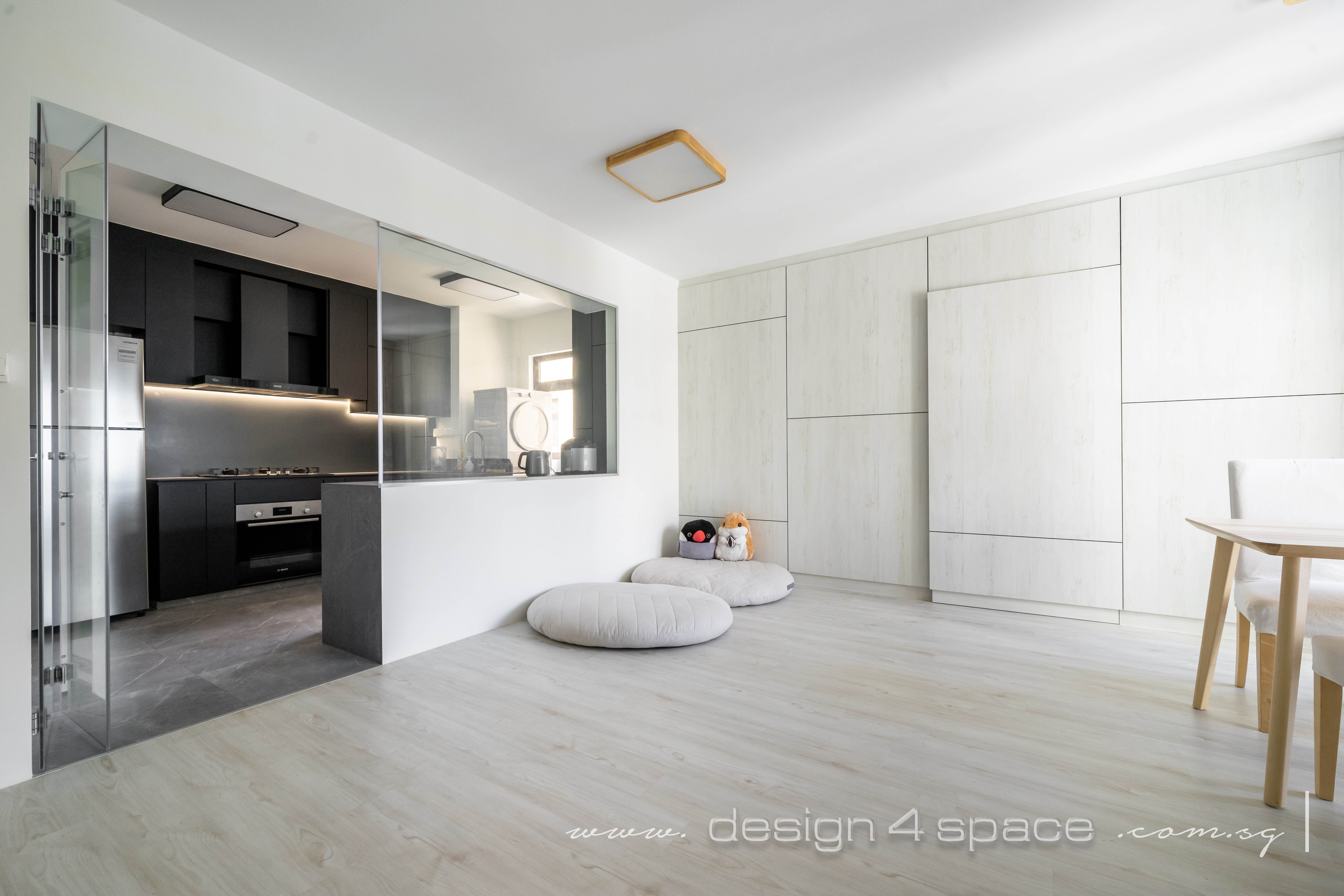 Minimalist Design - Kitchen - HDB 4 Room - Design by Design 4 Space Pte Ltd