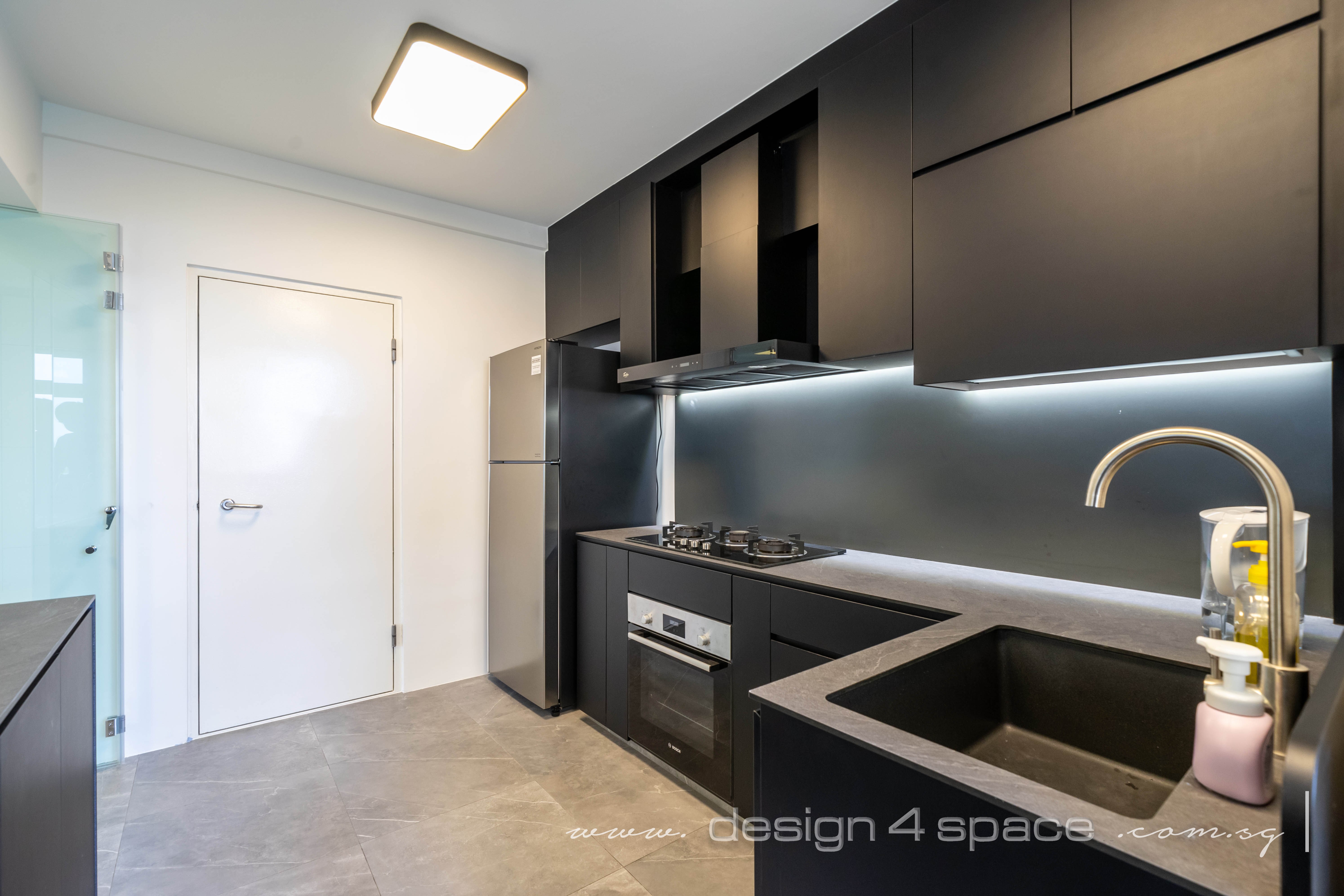 Minimalist Design - Kitchen - HDB 4 Room - Design by Design 4 Space Pte Ltd