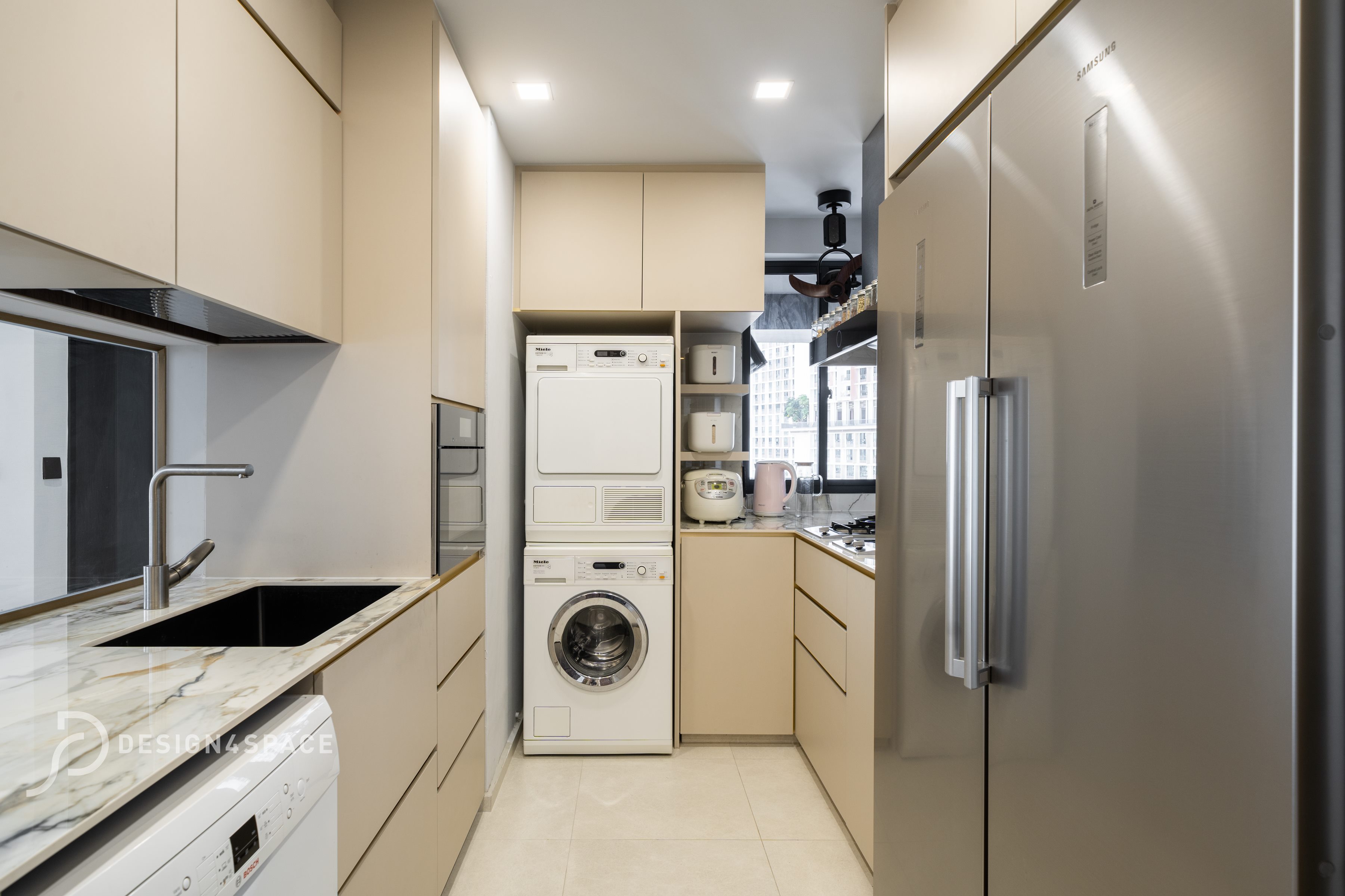 Contemporary, Modern Design - Kitchen - HDB 4 Room - Design by Design 4 Space Pte Ltd