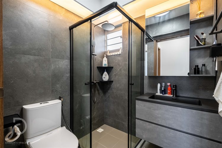 Contemporary, Modern Design - Bathroom - HDB 4 Room - Design by Design 4 Space Pte Ltd