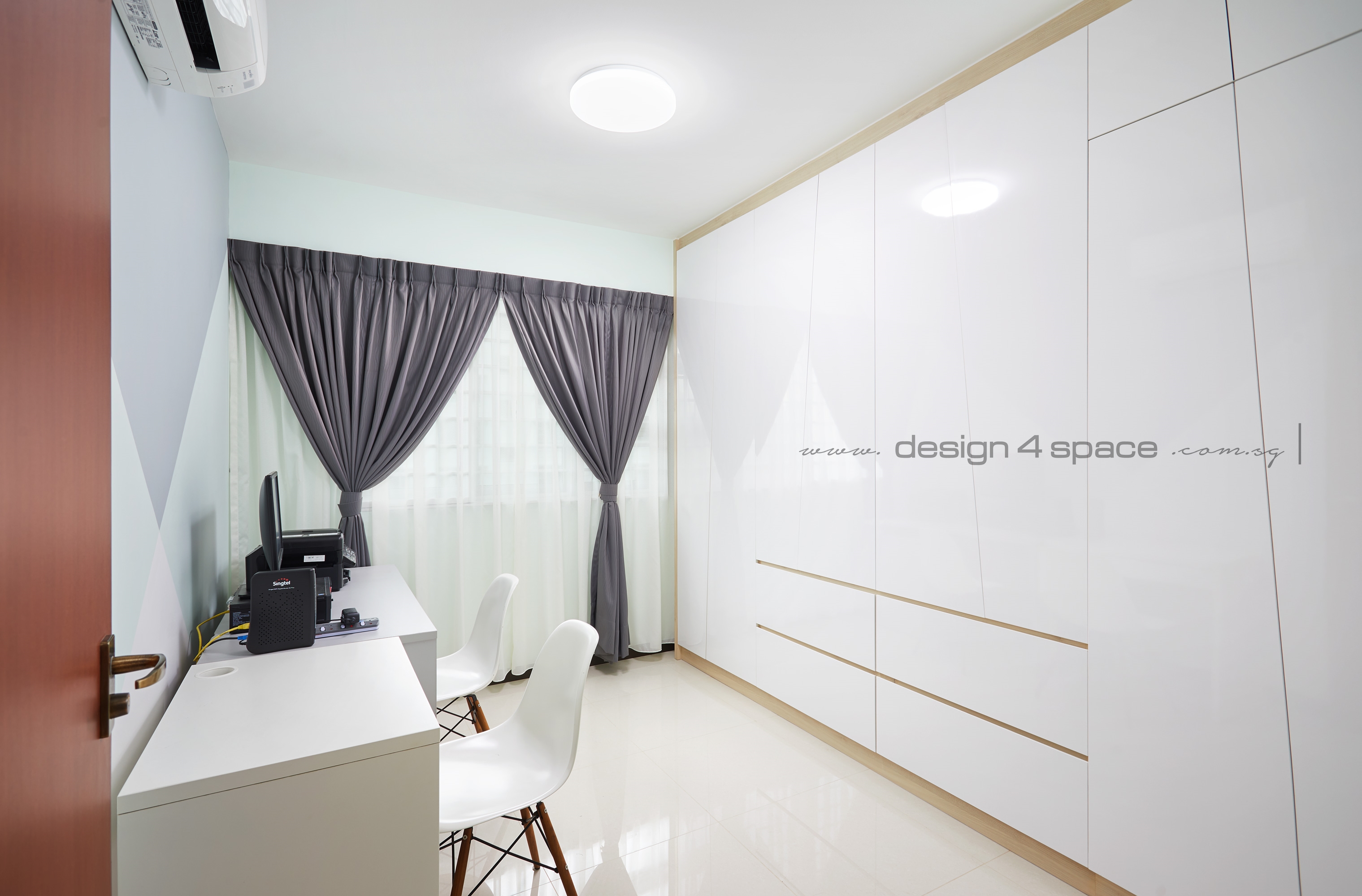 Contemporary, Modern Design - Study Room - HDB 4 Room - Design by Design 4 Space Pte Ltd