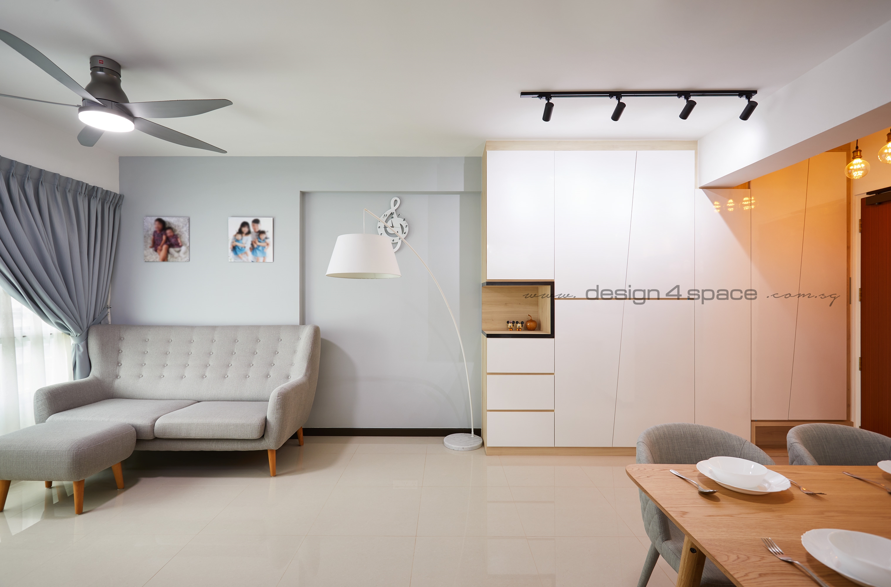 Contemporary, Modern Design - Living Room - HDB 4 Room - Design by Design 4 Space Pte Ltd