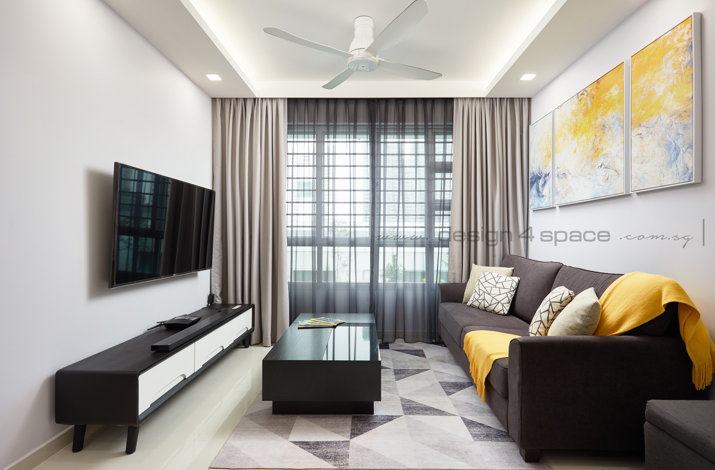 Scandinavian Design - Living Room - HDB 4 Room - Design by Design 4 Space Pte Ltd