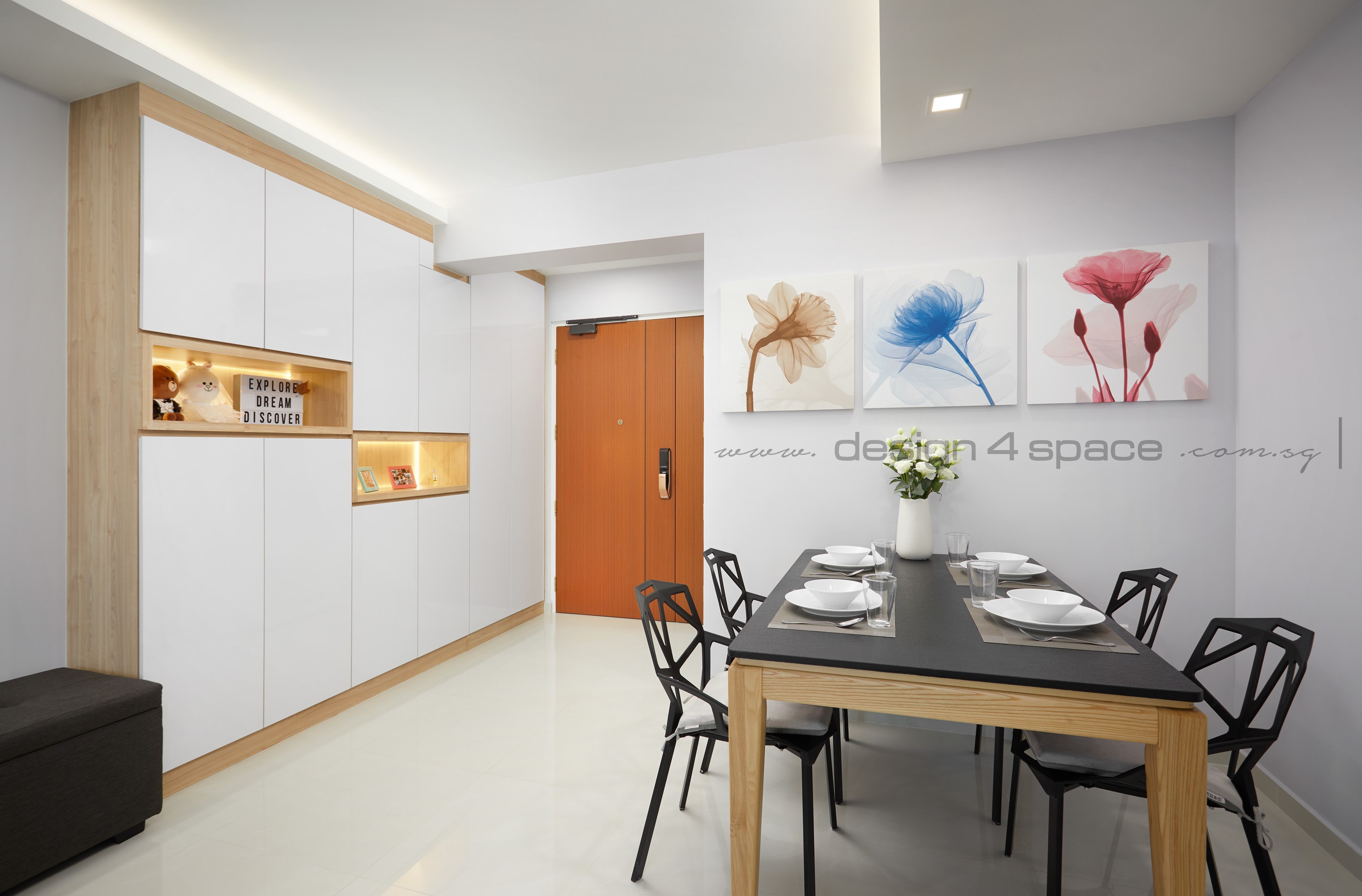 Scandinavian Design - Dining Room - HDB 4 Room - Design by Design 4 Space Pte Ltd