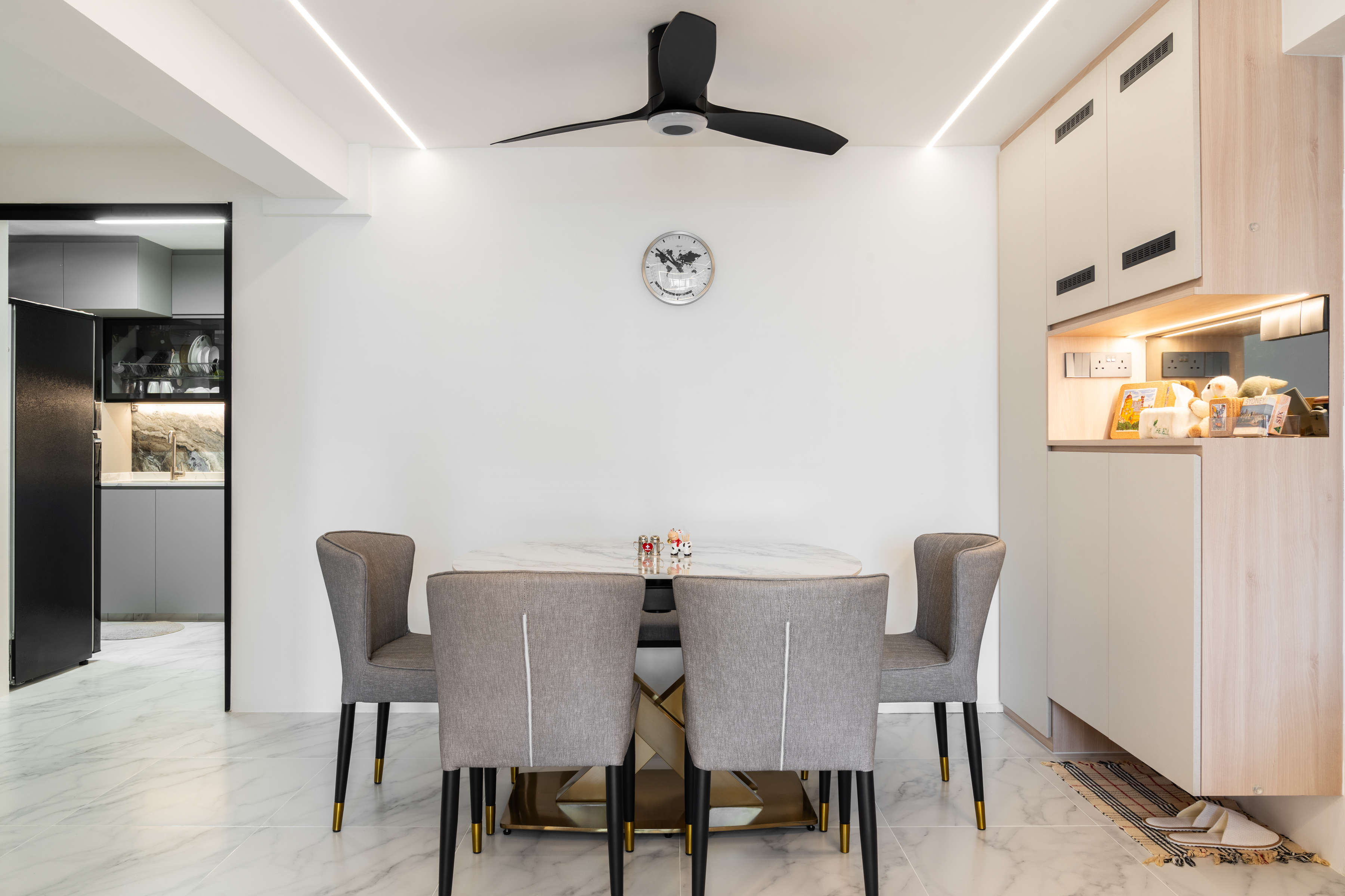 Contemporary, Modern Design - Dining Room - HDB 4 Room - Design by Design 4 Space Pte Ltd