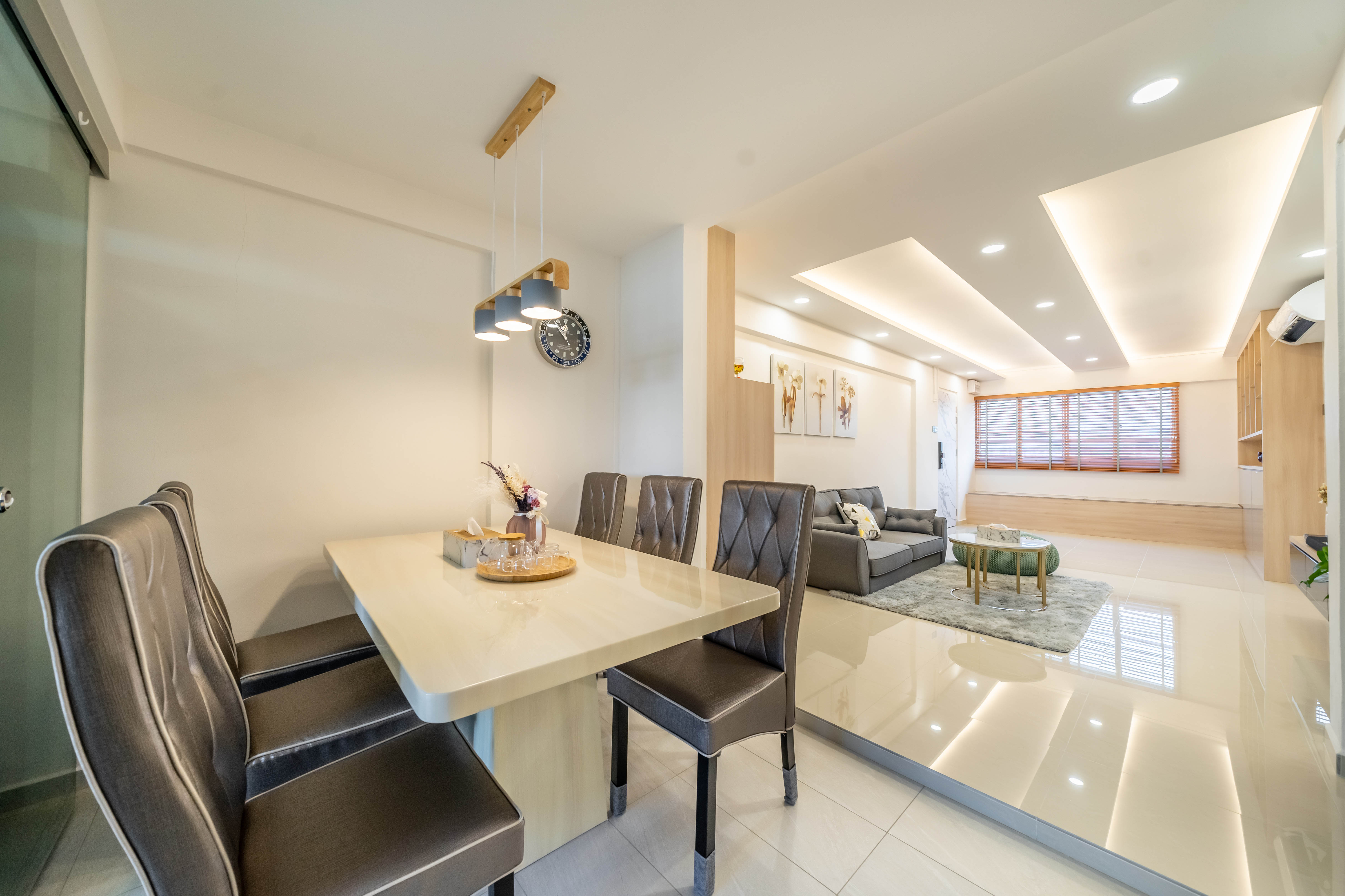 Contemporary, Modern Design - Dining Room - HDB 4 Room - Design by Design 4 Space Pte Ltd