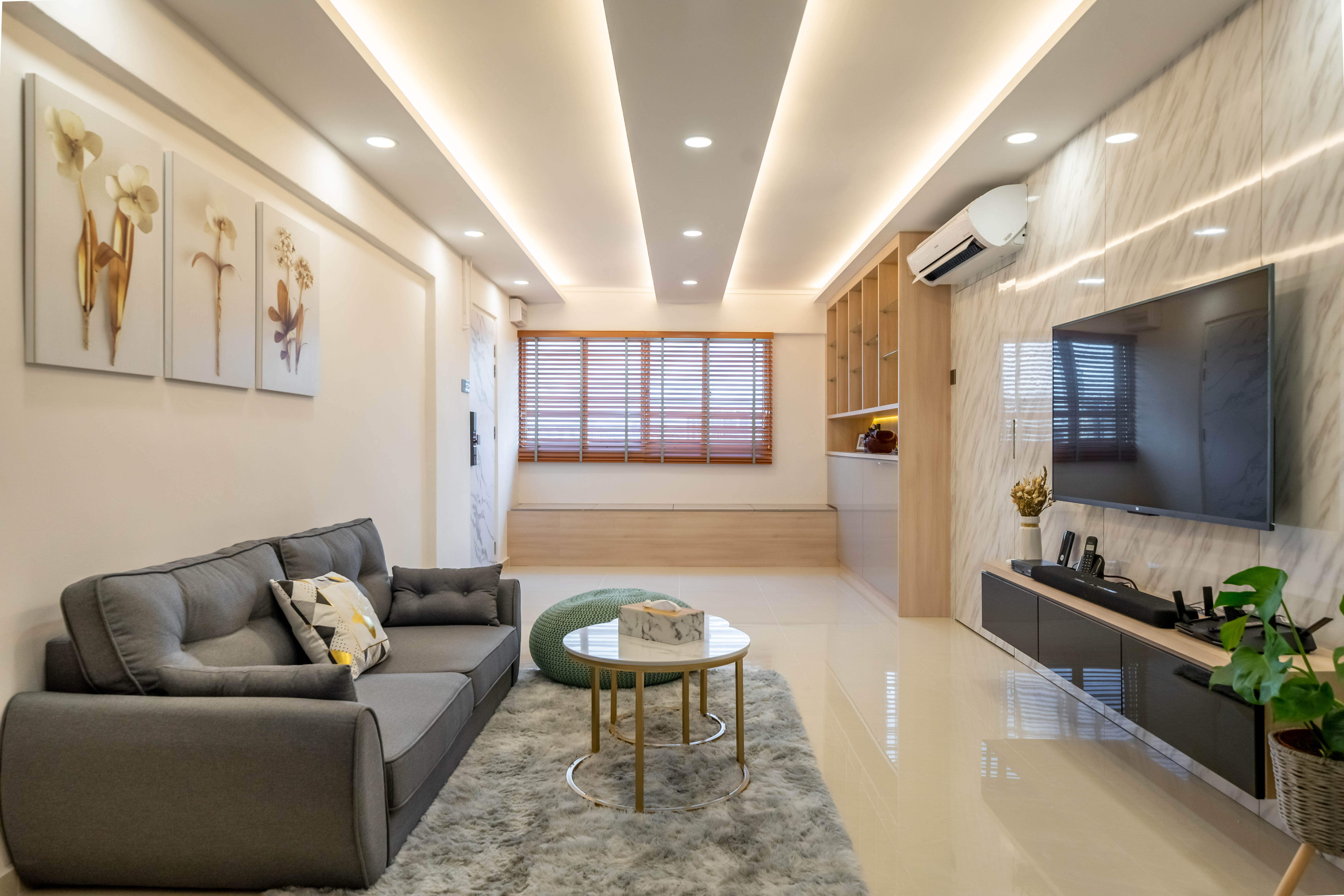 Contemporary, Modern Design - Living Room - HDB 4 Room - Design by Design 4 Space Pte Ltd