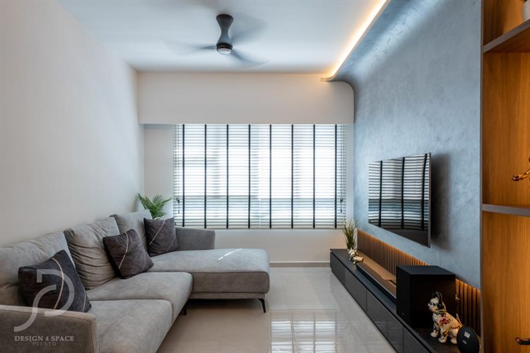 Contemporary, Minimalist, Modern Design - Living Room - HDB 4 Room - Design by Design 4 Space Pte Ltd