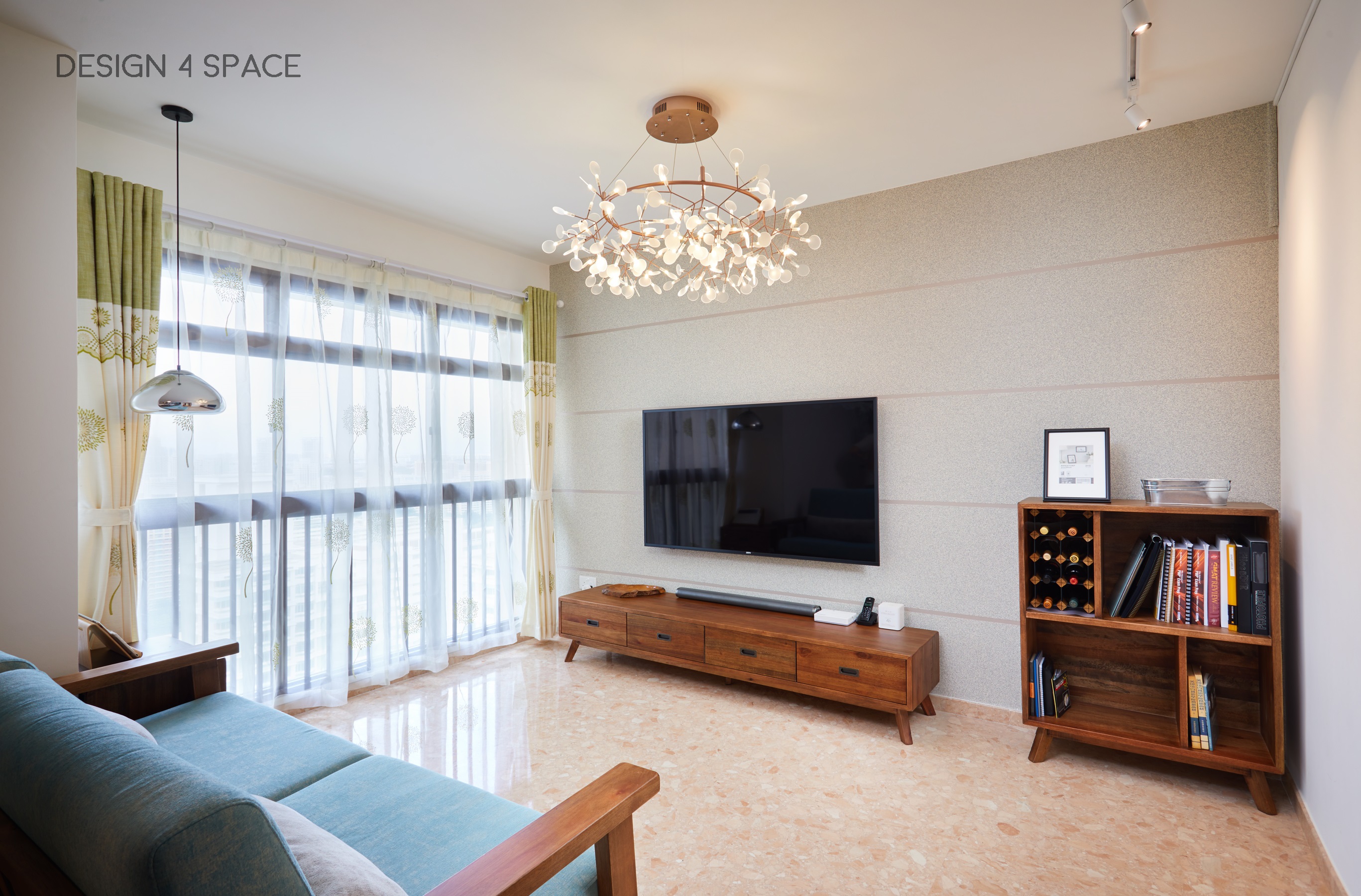 Contemporary, Modern Design - Living Room - HDB 4 Room - Design by Design 4 Space Pte Ltd