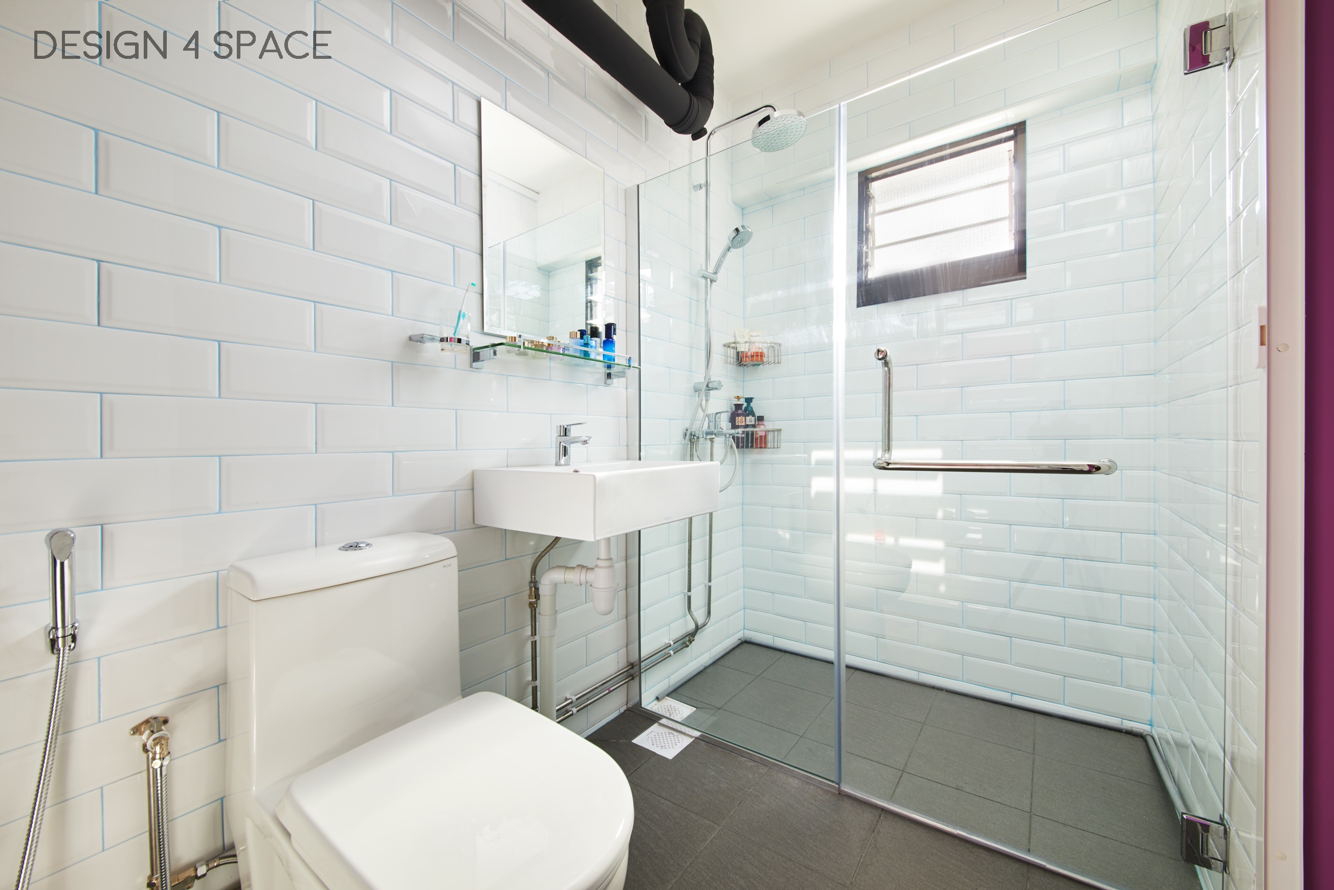 Contemporary, Modern Design - Bathroom - HDB 4 Room - Design by Design 4 Space Pte Ltd