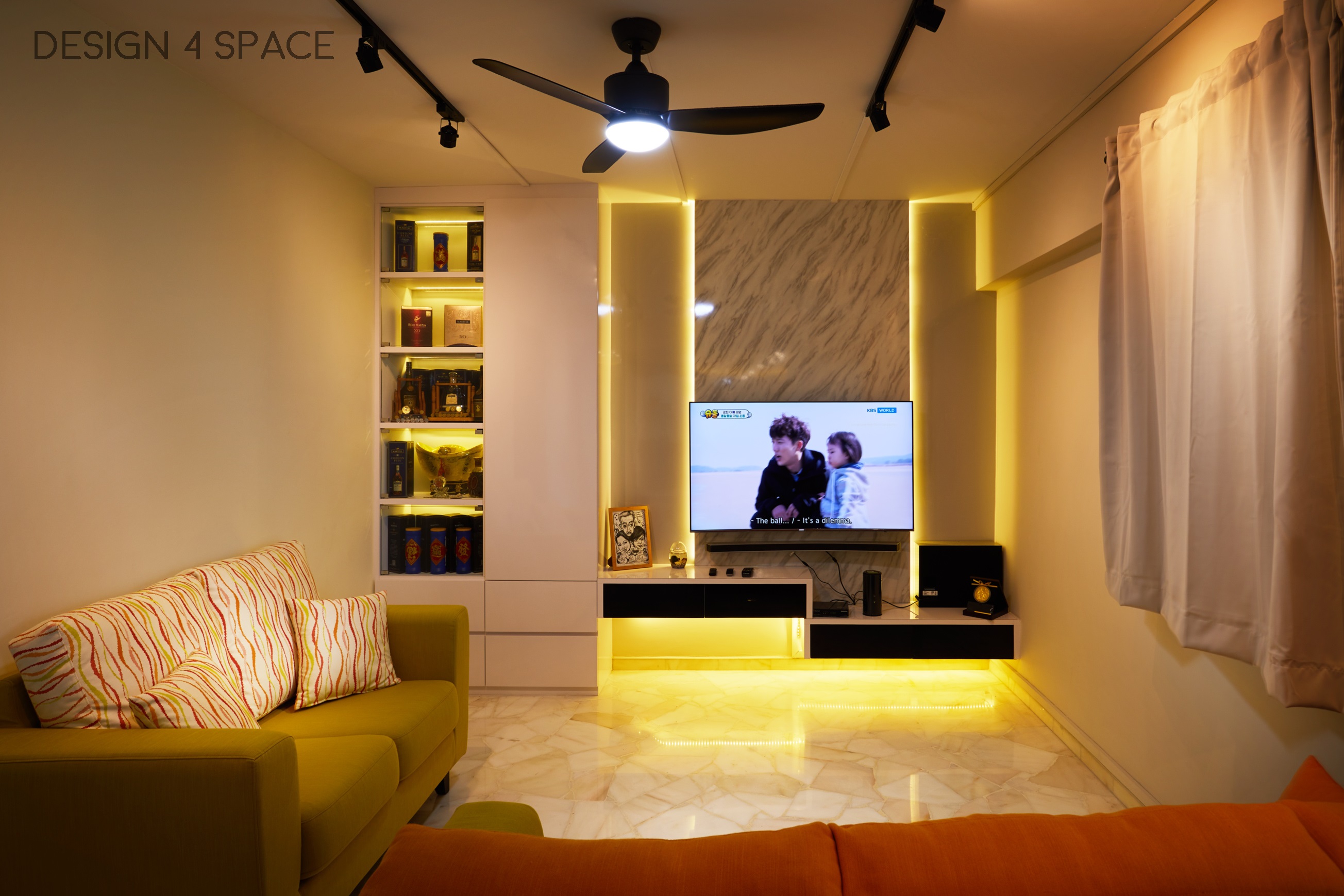 Contemporary, Modern Design - Living Room - HDB 4 Room - Design by Design 4 Space Pte Ltd