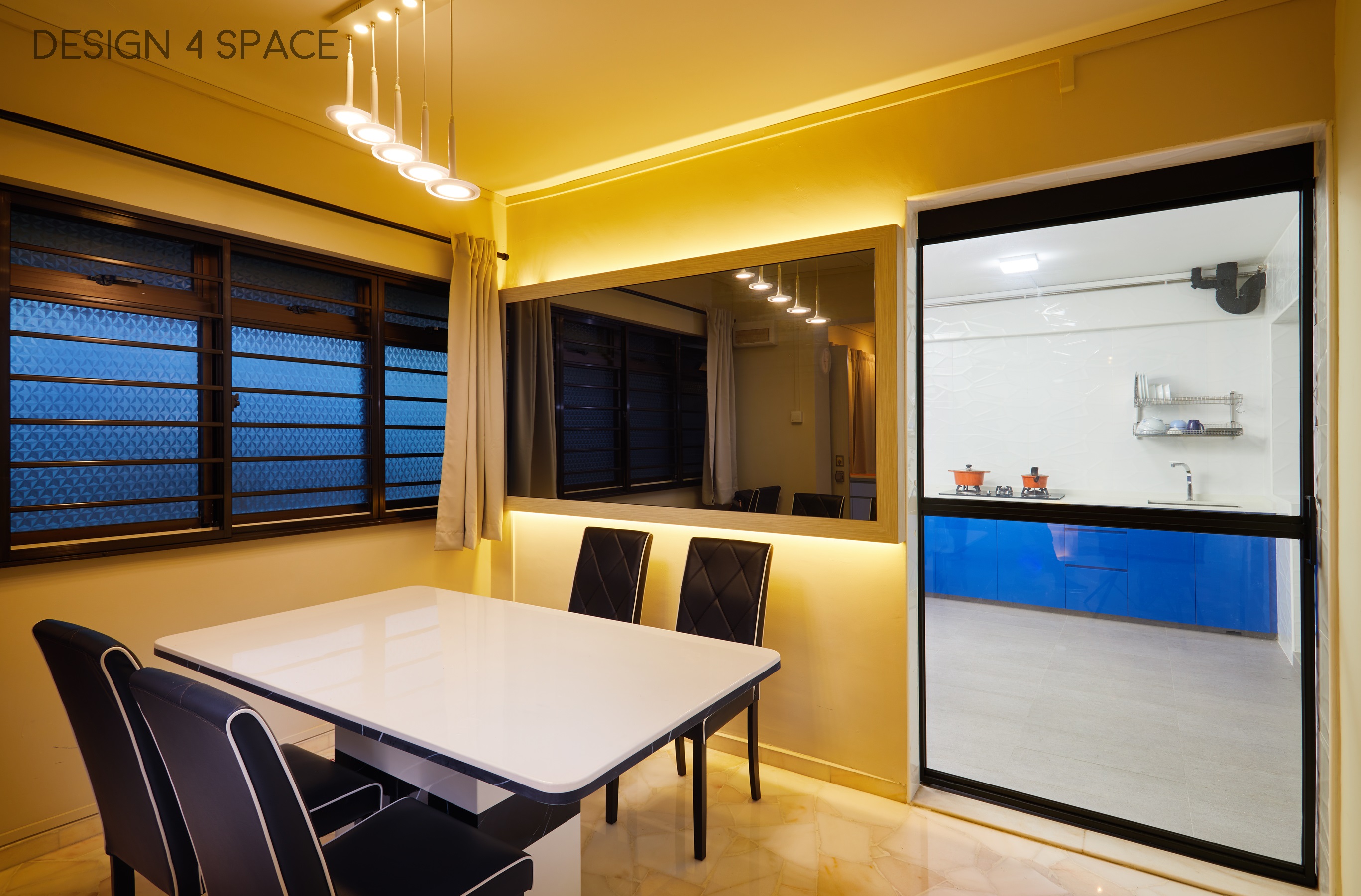 Contemporary, Modern Design - Dining Room - HDB 4 Room - Design by Design 4 Space Pte Ltd