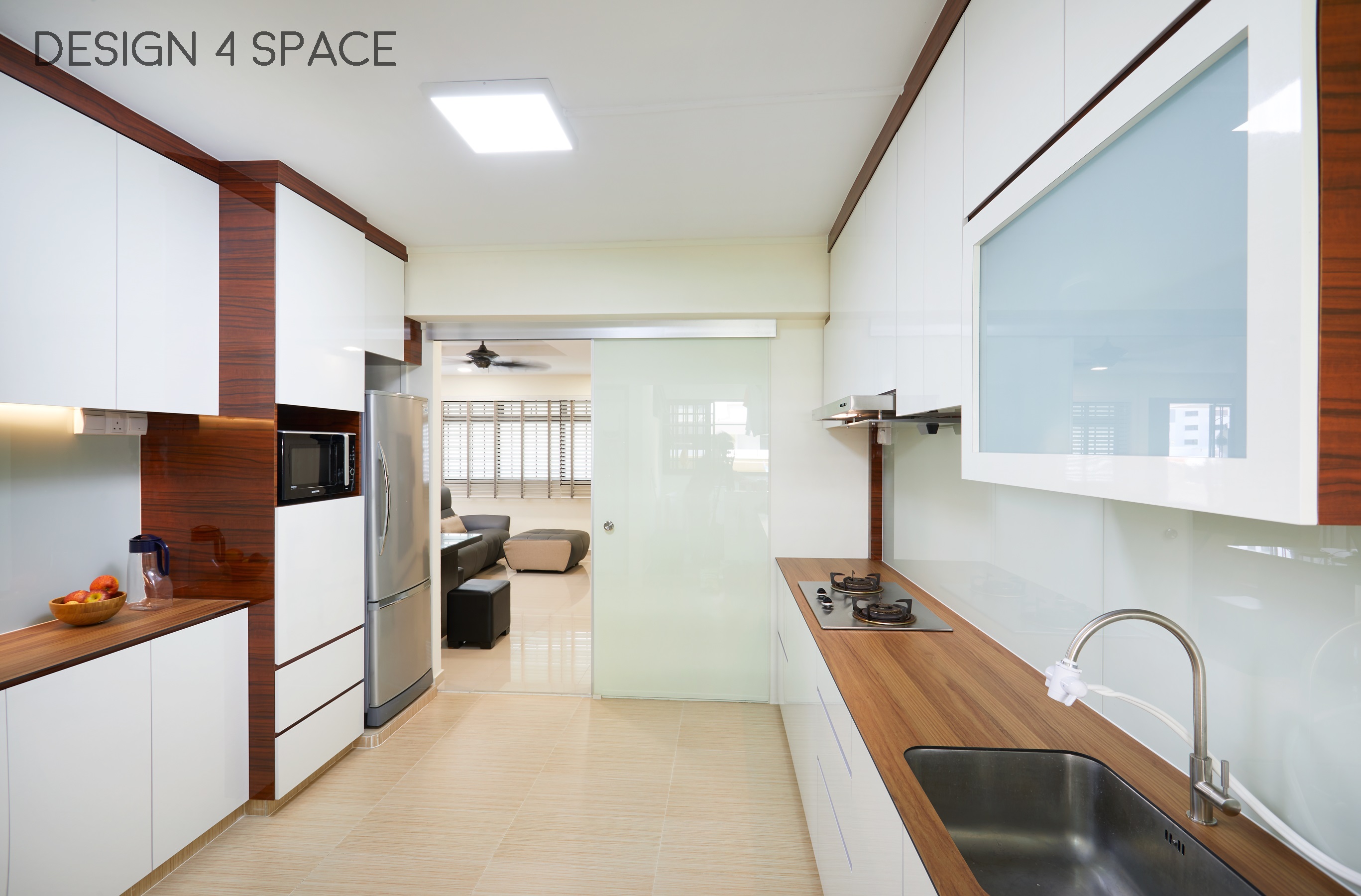 Contemporary Design - Kitchen - HDB 4 Room - Design by Design 4 Space Pte Ltd