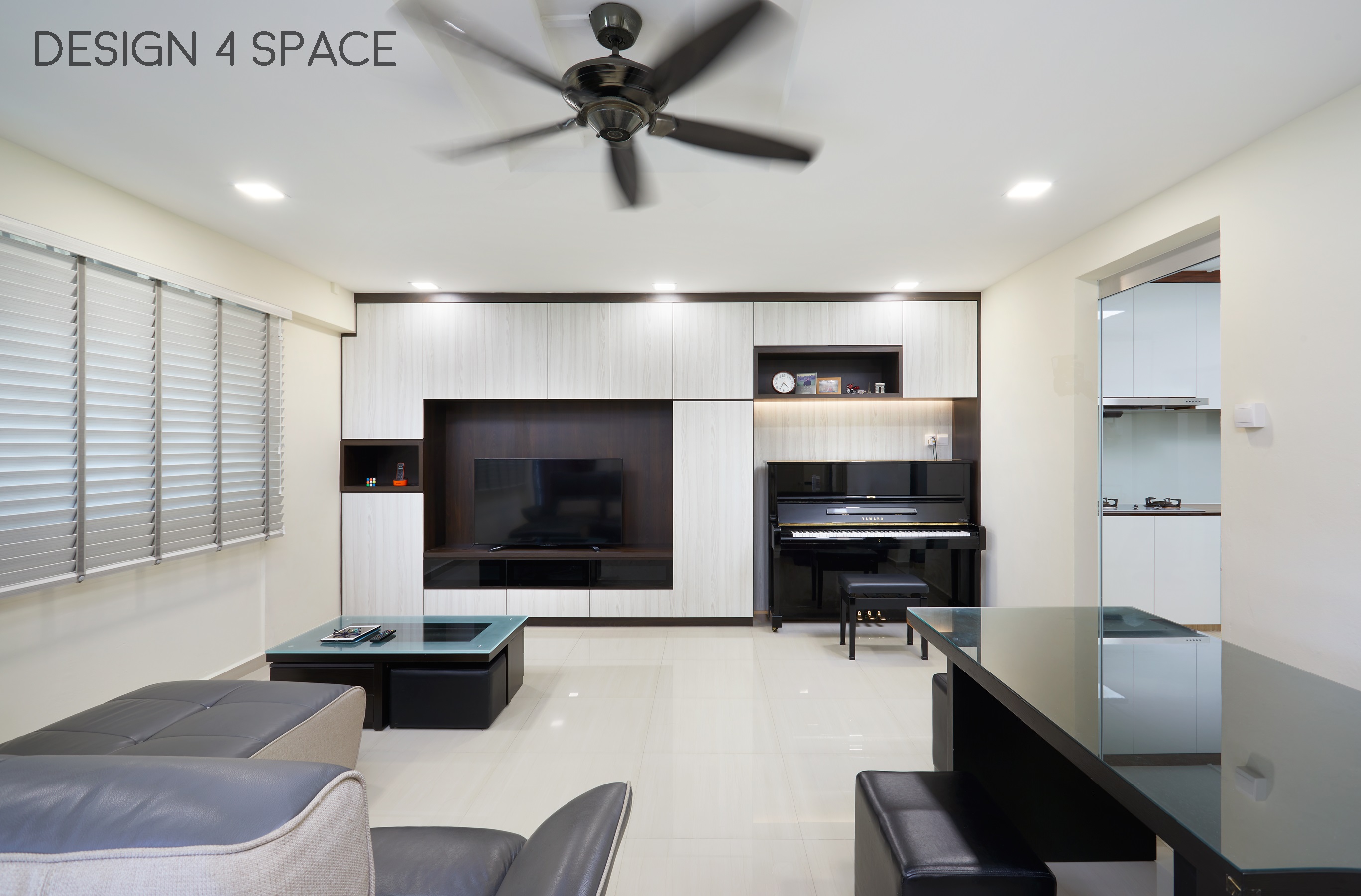 Contemporary Design - Living Room - HDB 4 Room - Design by Design 4 Space Pte Ltd