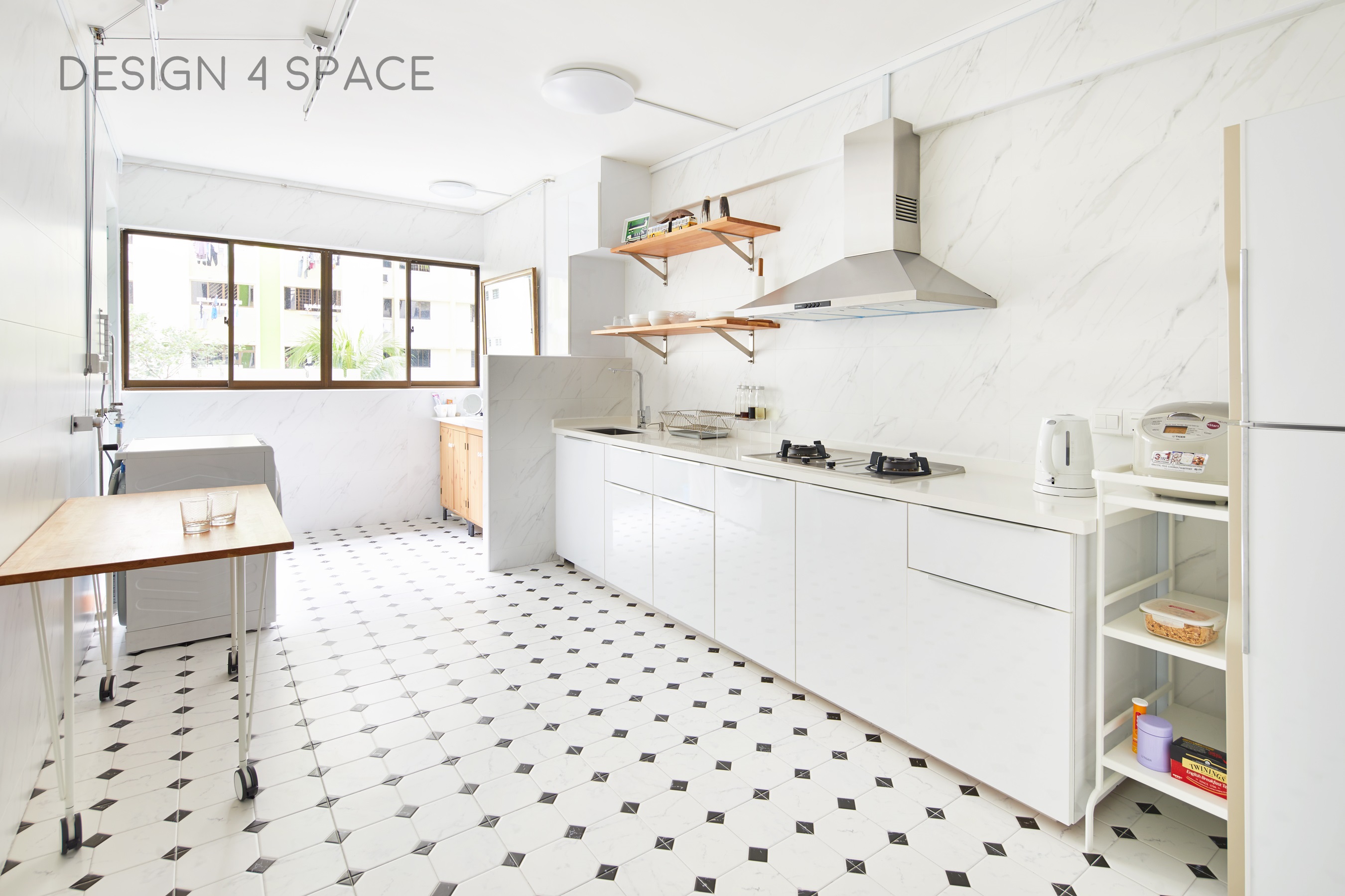 Minimalist, Modern, Scandinavian Design - Kitchen - HDB 4 Room - Design by Design 4 Space Pte Ltd