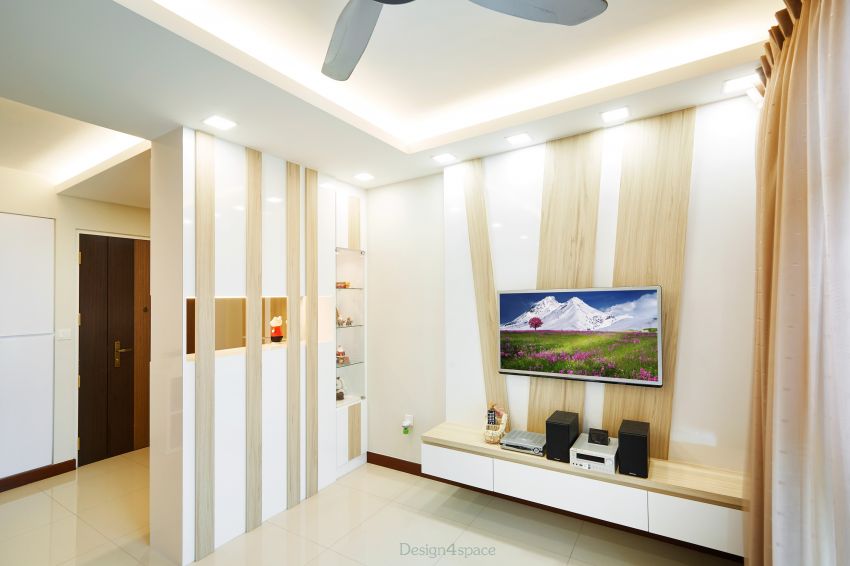 Contemporary, Modern Design - Living Room - HDB 4 Room - Design by Design 4 Space Pte Ltd